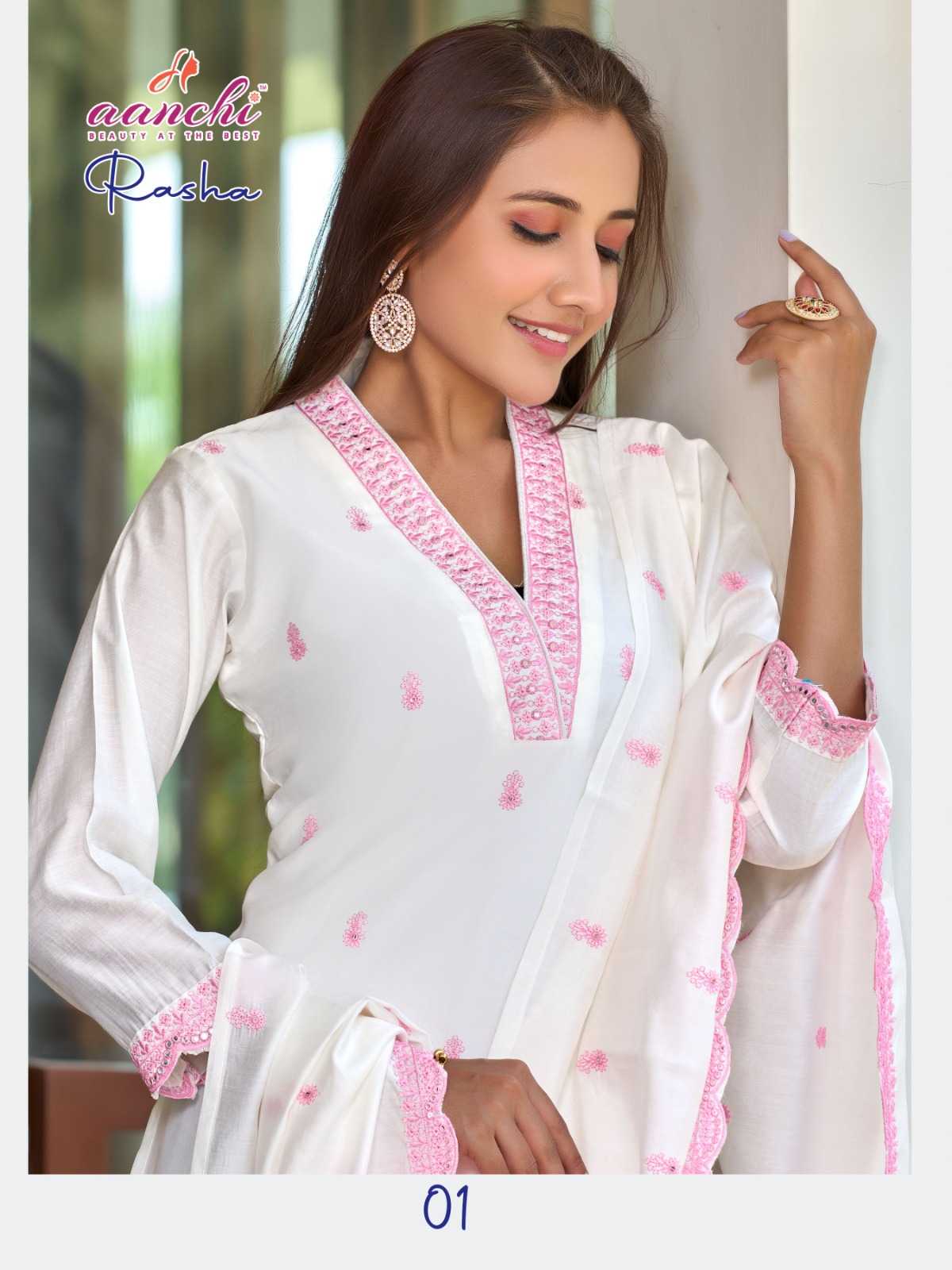 Ynf Heavy Roman Silk RIN190 AANCHI-RASHA Setwise Collections Wholesale Kurtis Catalogs Manufacturer