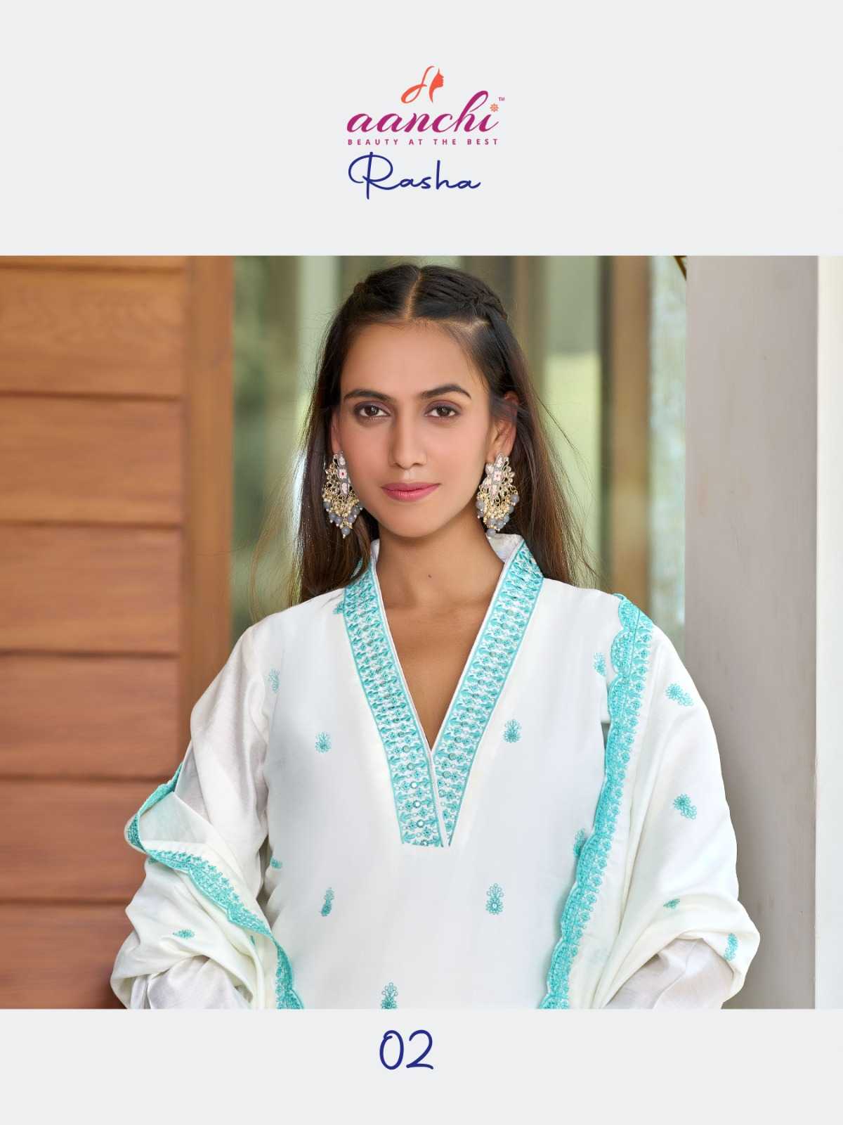 Ynf Heavy Roman Silk RIN190 AANCHI-RASHA Setwise Collections Wholesale Kurtis Catalogs Manufacturer