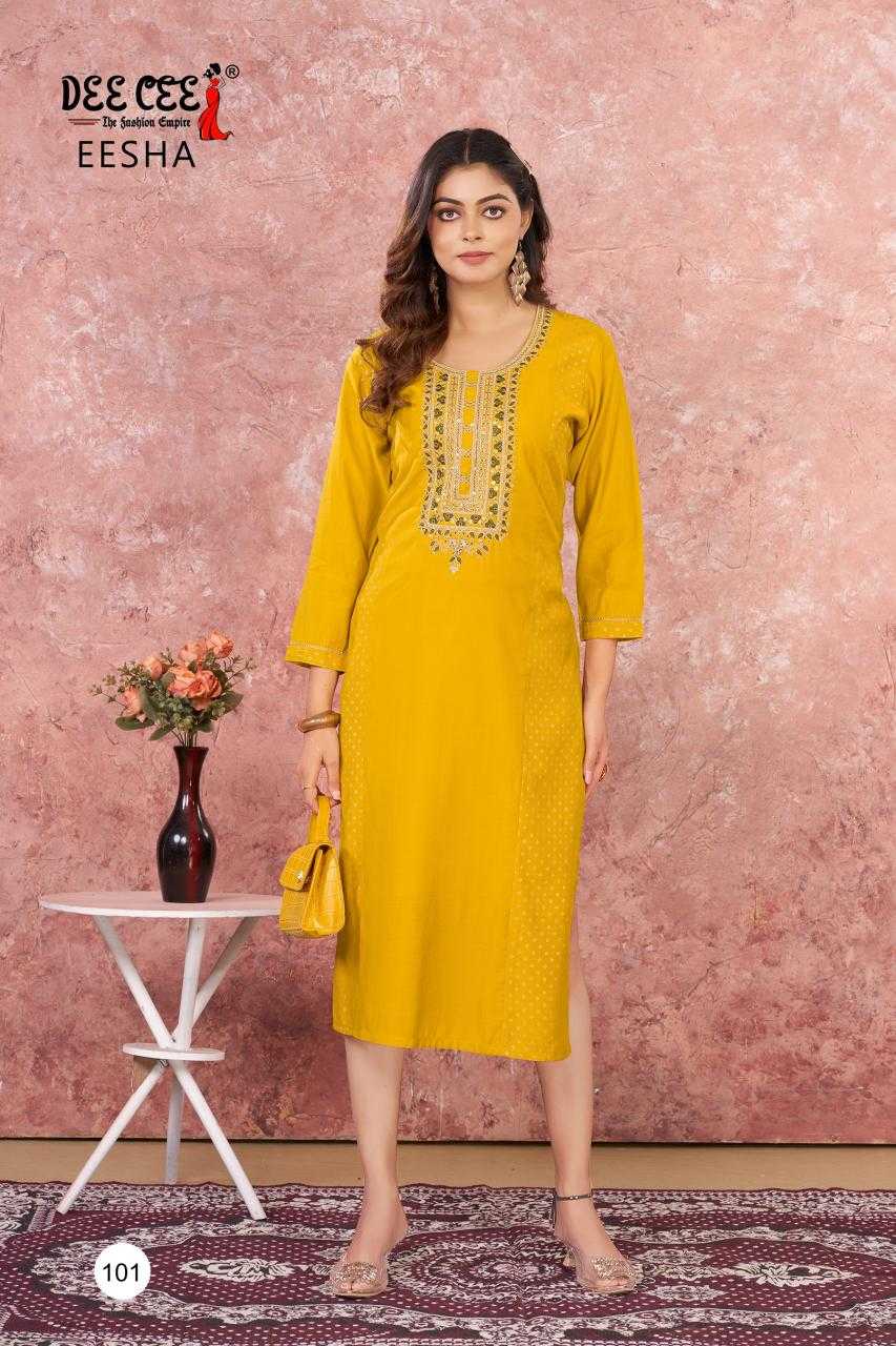 Ynf Heavy Roman Silk RIN190 DEECEE-EESHA Setwise Collections Wholesale Kurtis Catalogs Manufacturer