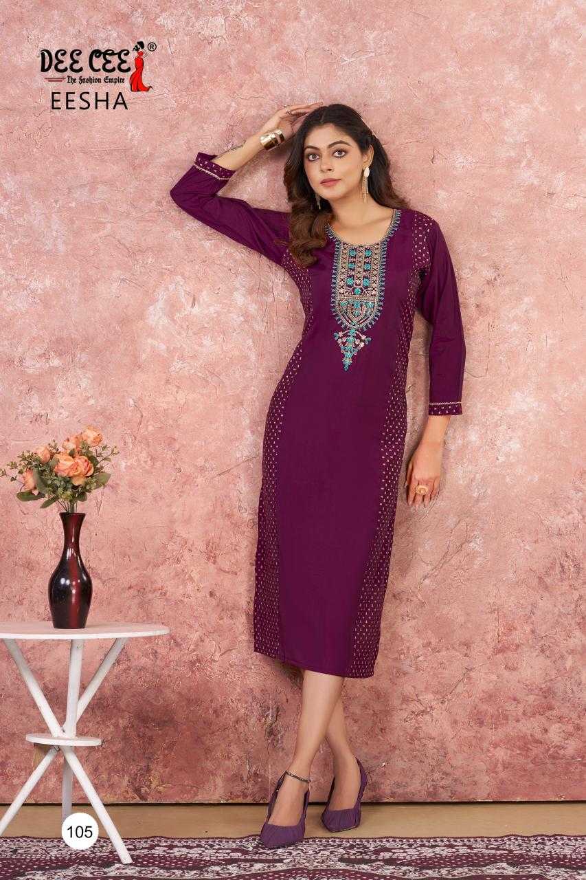 Ynf Heavy Roman Silk RIN190 DEECEE-EESHA Setwise Collections Wholesale Kurtis Catalogs Manufacturer