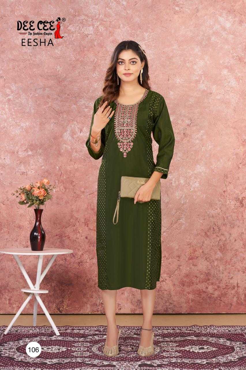Ynf Heavy Roman Silk RIN190 DEECEE-EESHA Setwise Collections Wholesale Kurtis Catalogs Manufacturer