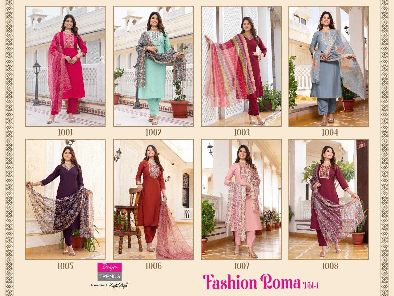 Ynf Heavy Roman Silk RIN190 DIYA-Fashion ROMA.1 Setwise Collections Wholesale Kurtis Catalogs Manufacturer
