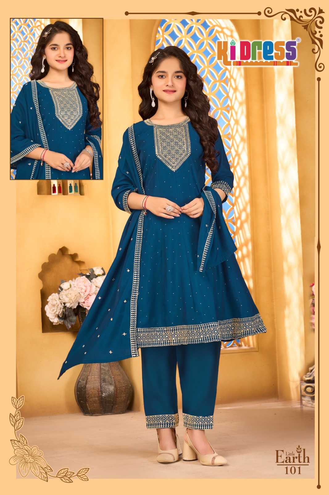 Ynf Heavy Roman Silk RIN190 KIDRESS-LITTLE EARTH Setwise Collections Wholesale Gowns Catalogs Manufacturer