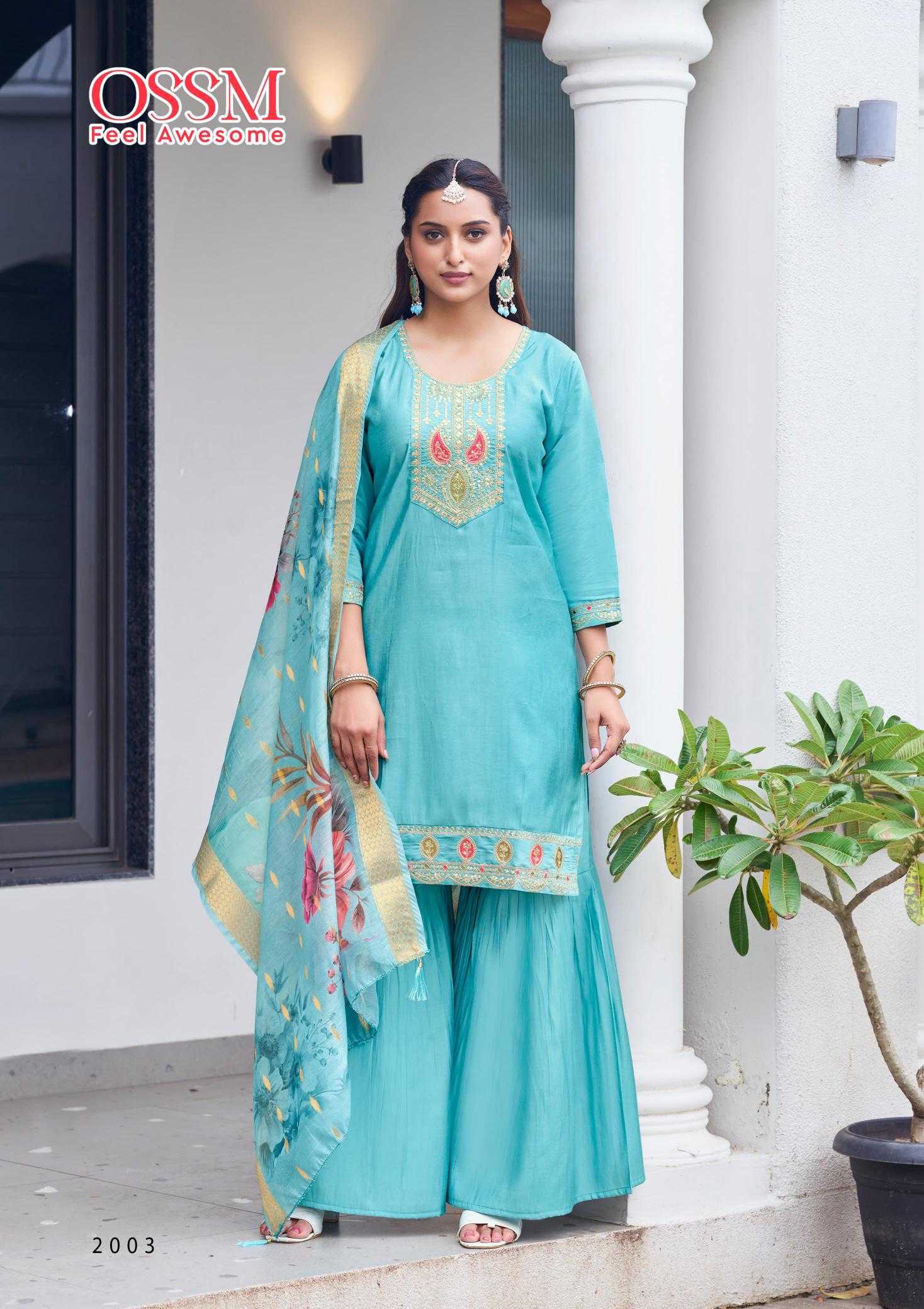 Ynf Heavy Roman Silk RIN190 OSSM-MANNAT Vol 02 Setwise Collections Wholesale Dresses & Suits Catalogs Manufacturer