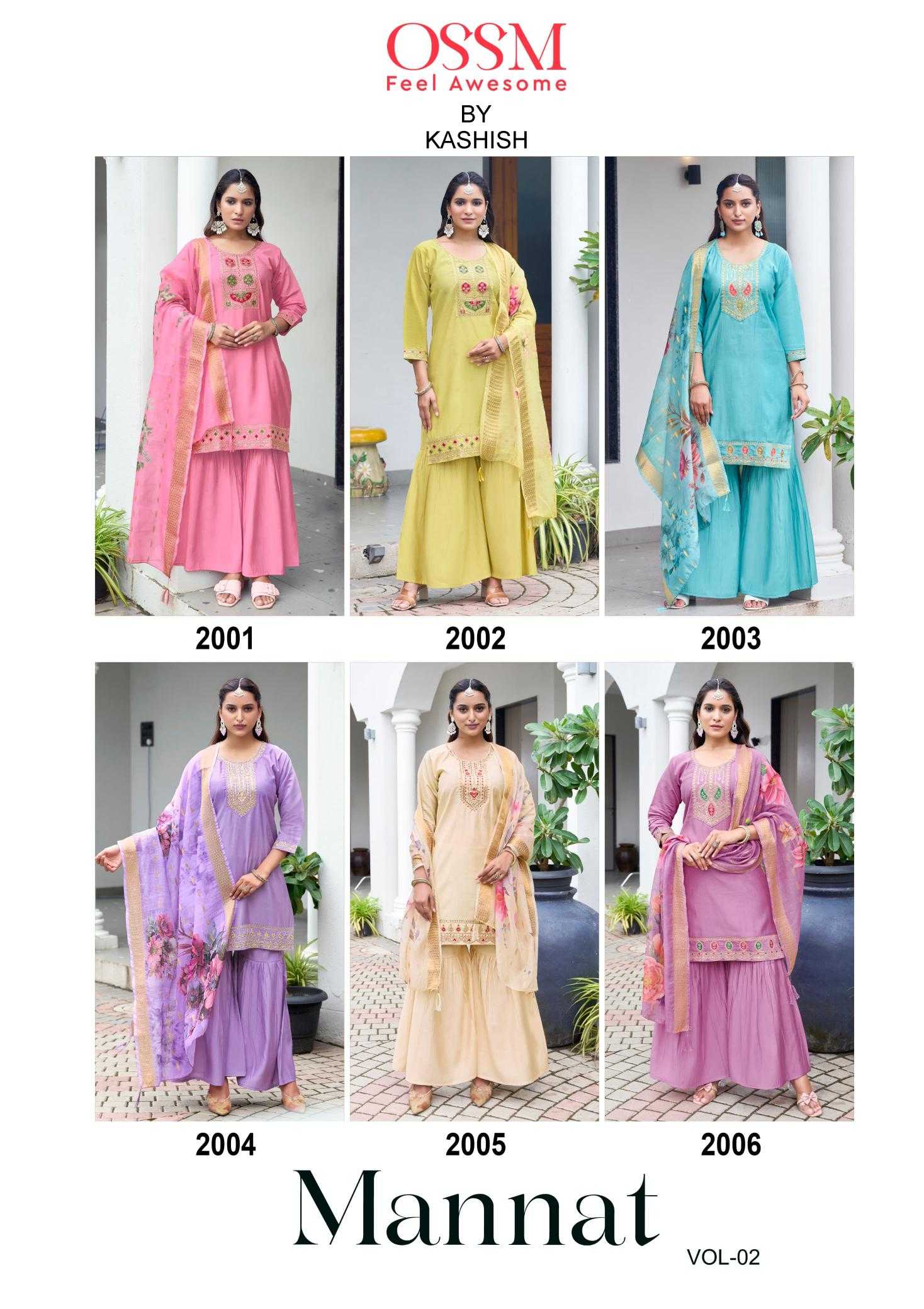 Ynf Heavy Roman Silk RIN190 OSSM-MANNAT Vol 02 Setwise Collections Wholesale Dresses & Suits Catalogs Manufacturer