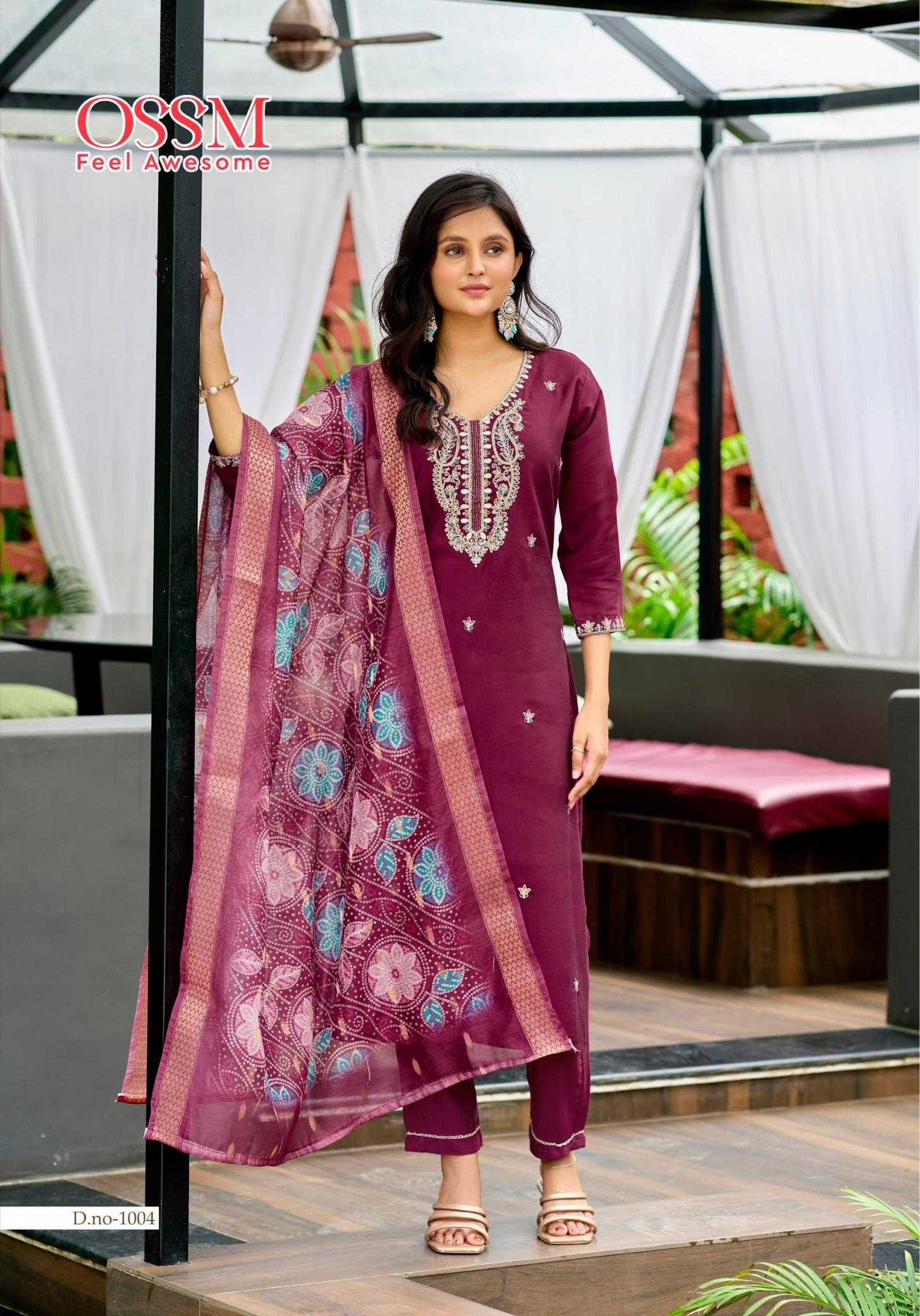 Ynf Heavy Roman Silk RIN190 OSSM-MAYREE Setwise Collections Wholesale Kurtis Catalogs Manufacturer