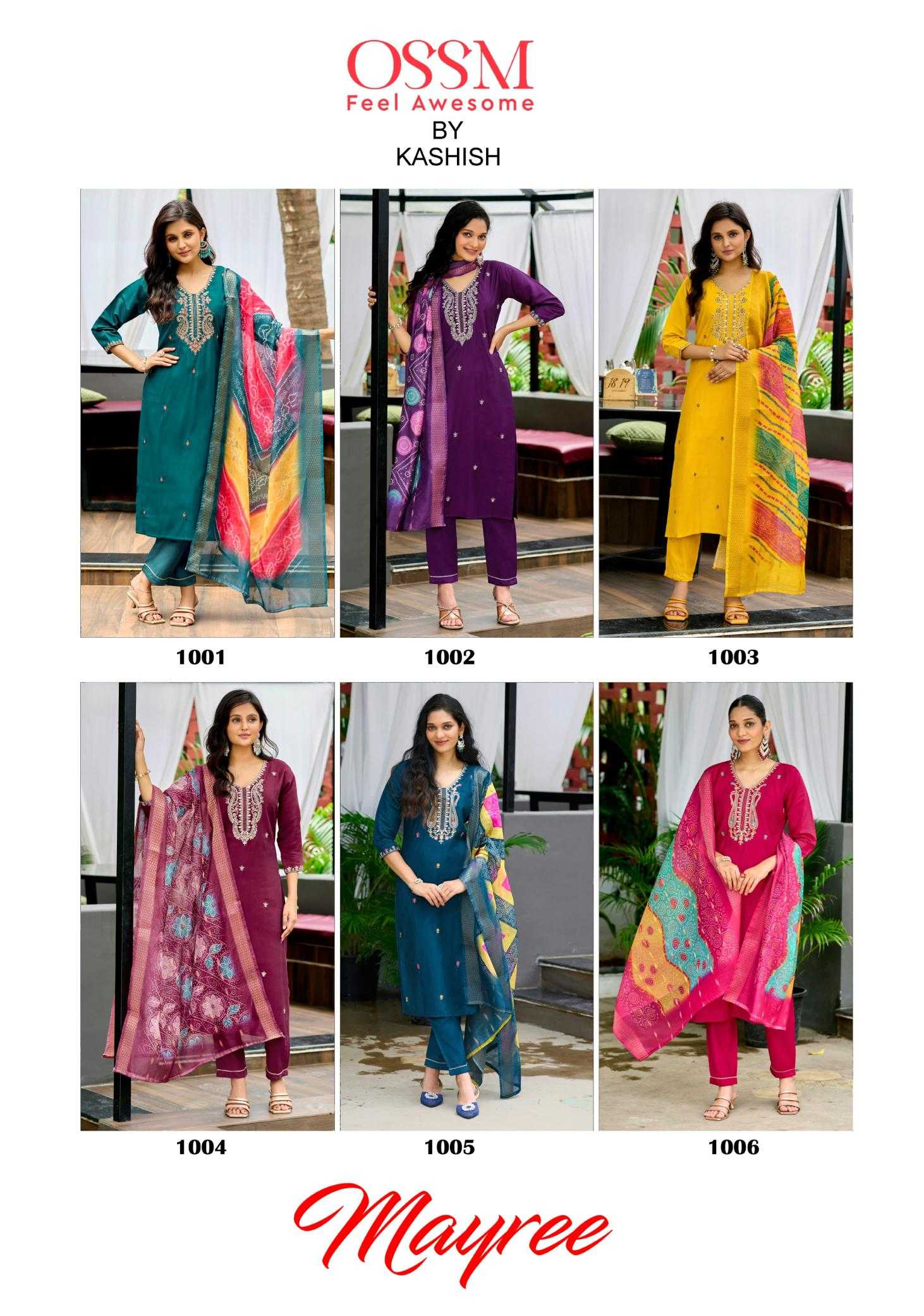 Ynf Heavy Roman Silk RIN190 OSSM-MAYREE Setwise Collections Wholesale Kurtis Catalogs Manufacturer