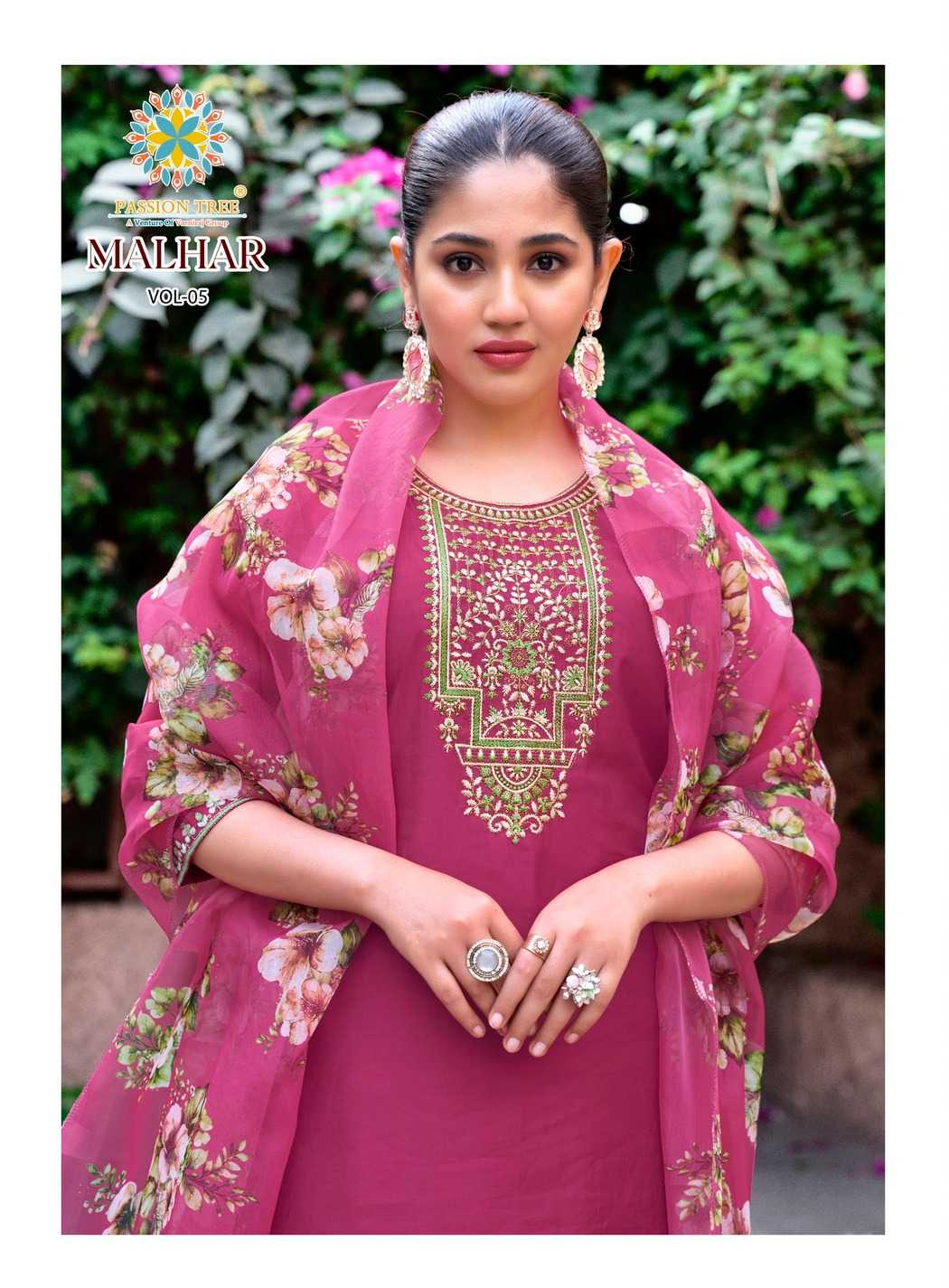 Ynf Heavy Roman Silk RIN190 Passion Tree-MALHAR VOL-5 Setwise Collections Wholesale Kurtis Catalogs Manufacturer