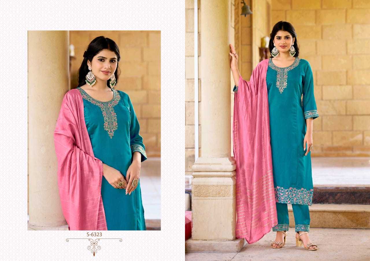 Ynf Heavy Roman Silk RIN190 SUBHASH-DHARA Setwise Collections Wholesale Dresses & Suits Catalogs Manufacturer
