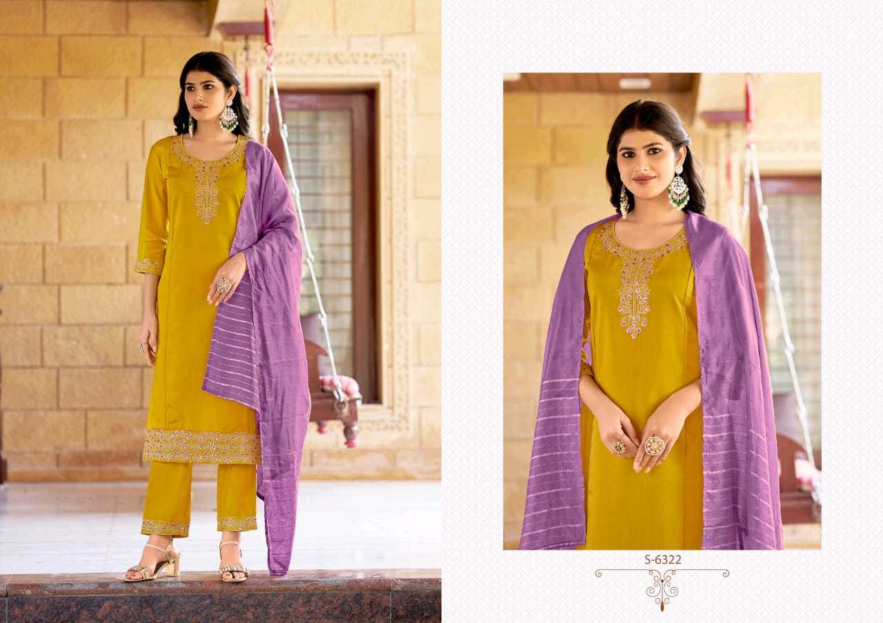 Ynf Heavy Roman Silk RIN190 SUBHASH-DHARA Setwise Collections Wholesale Dresses & Suits Catalogs Manufacturer