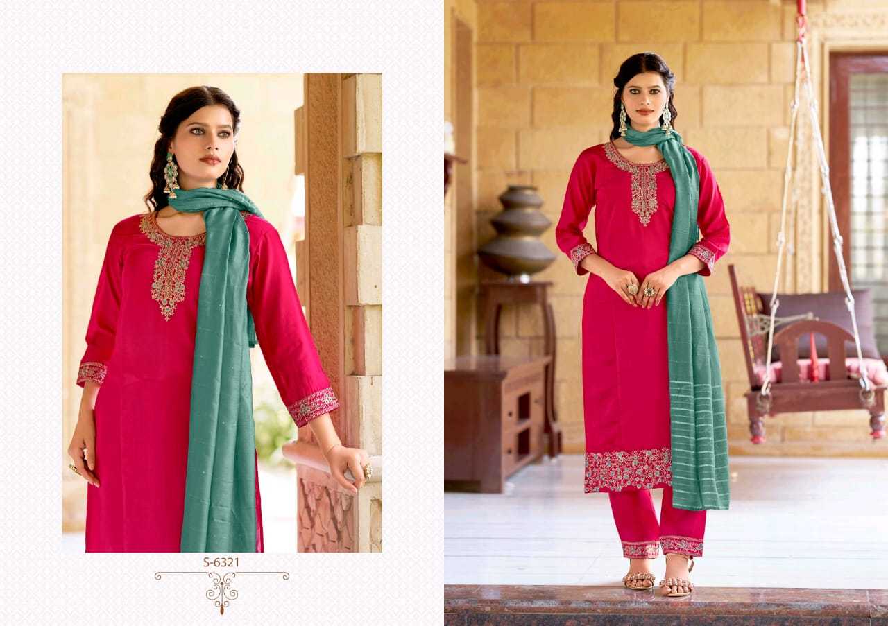 Ynf Heavy Roman Silk RIN190 SUBHASH-DHARA Setwise Collections Wholesale Dresses & Suits Catalogs Manufacturer