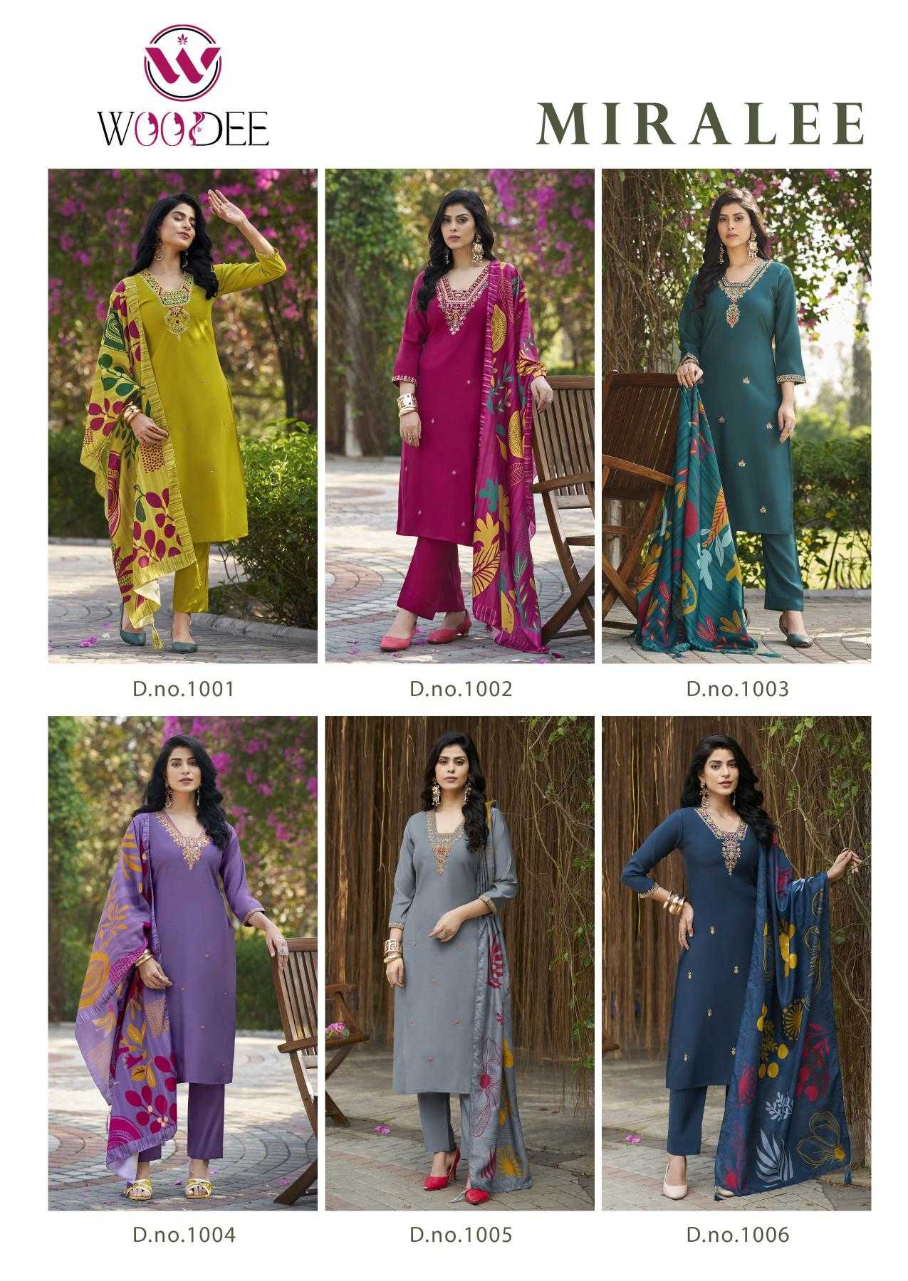 Ynf Heavy Roman Silk RIN190 WOODEE-MIRALEE Setwise Collections Wholesale Kurtis Catalogs Manufacturer