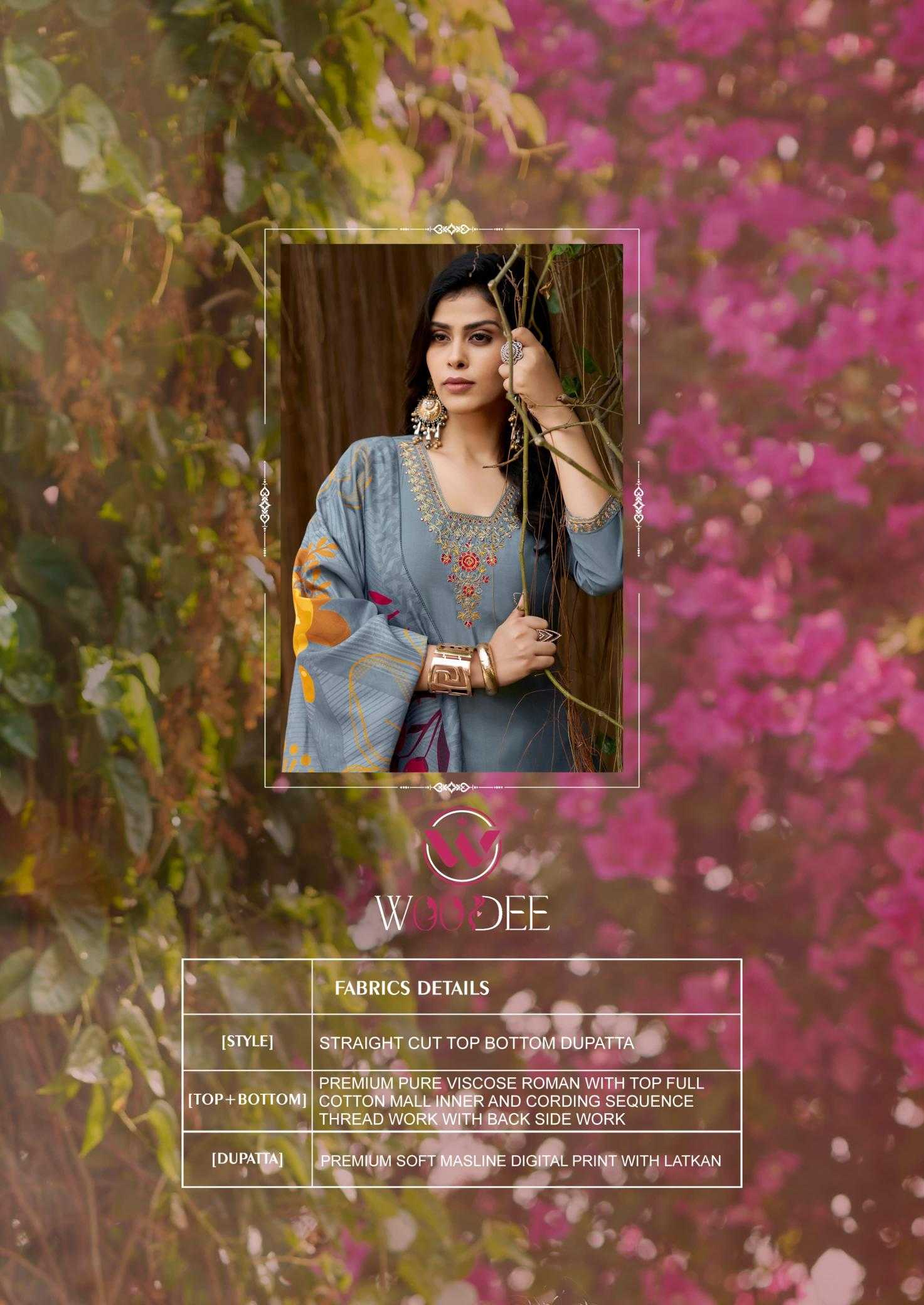 Ynf Heavy Roman Silk RIN190 WOODEE-MIRALEE Setwise Collections Wholesale Kurtis Catalogs Manufacturer