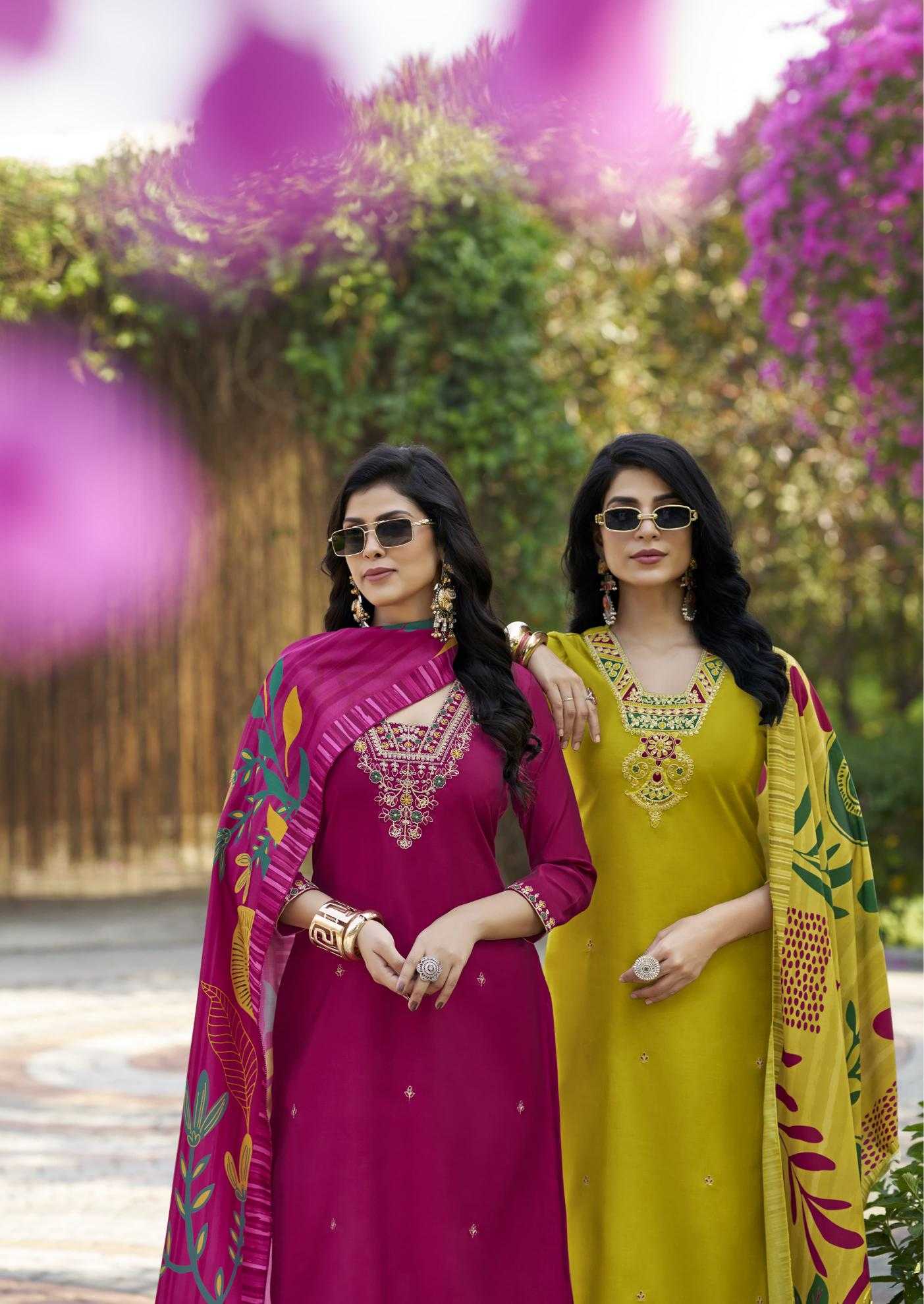 Ynf Heavy Roman Silk RIN190 WOODEE-MIRALEE Setwise Collections Wholesale Kurtis Catalogs Manufacturer