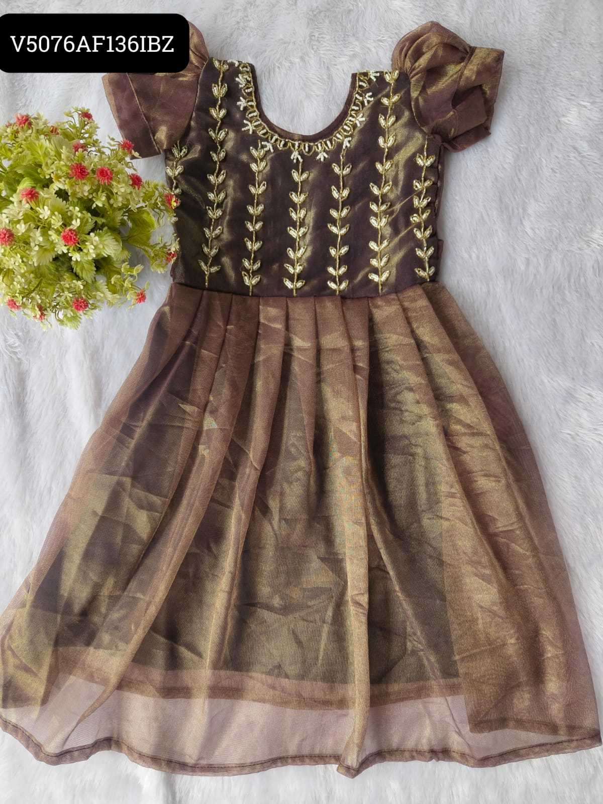 Ynf Heavy Silk KESH493 Kidie Kids Wear Wholesale Kids Gown Kids Ethnic Gowns Manufacturer