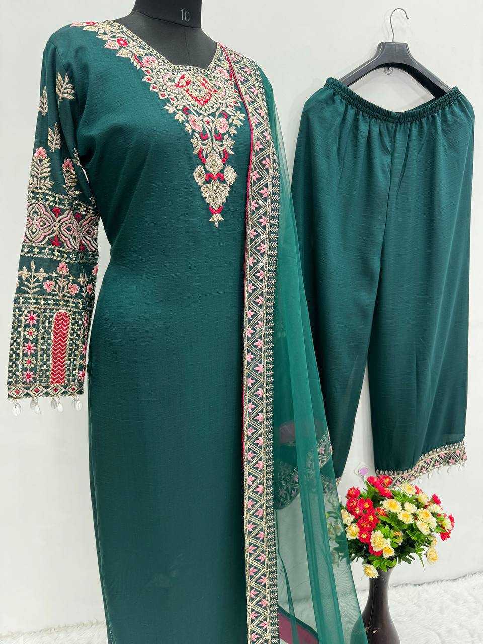Ynf Heavy Silk KESH512 170 Suits & Dresses Wholesale Ladies Suits Dresses Designer Suits Manufacturer