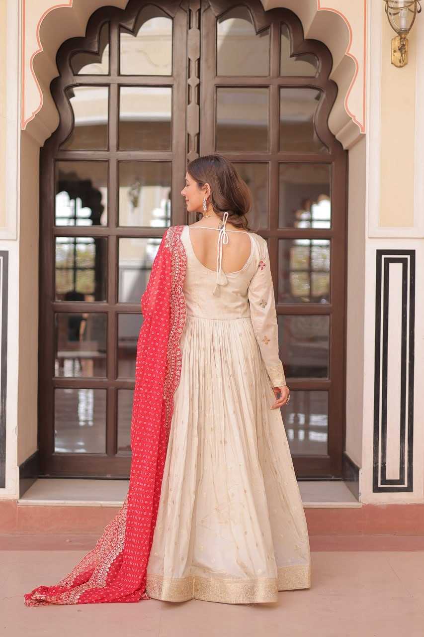 Ynf Jacquard KESH491 9249 Gowns Wedding Collections Festive Collections Wholesale Printed Gowns Embroidered Gown Gown With Dupatta Manufacturer