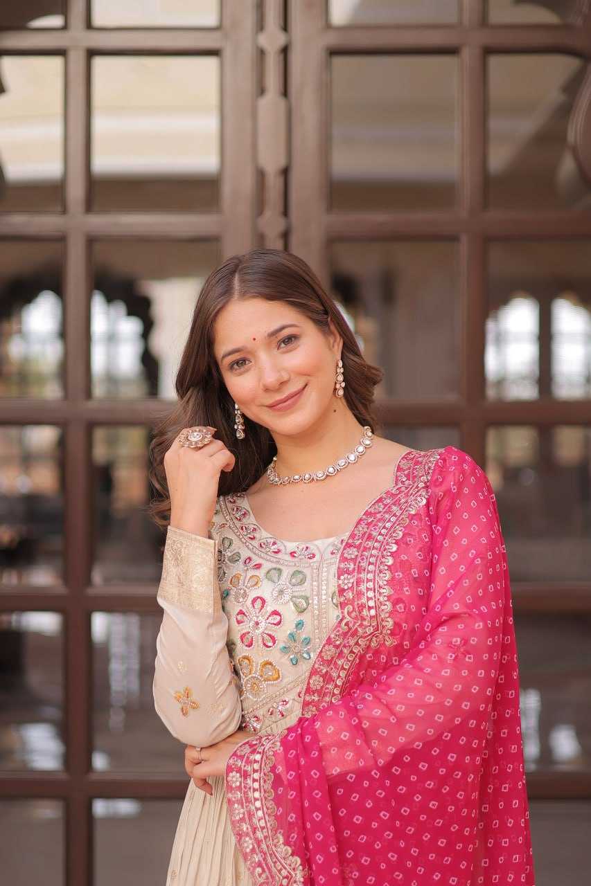 Ynf Jacquard KESH491 9249 Gowns Wedding Collections Festive Collections Wholesale Printed Gowns Embroidered Gown Gown With Dupatta Manufacturer