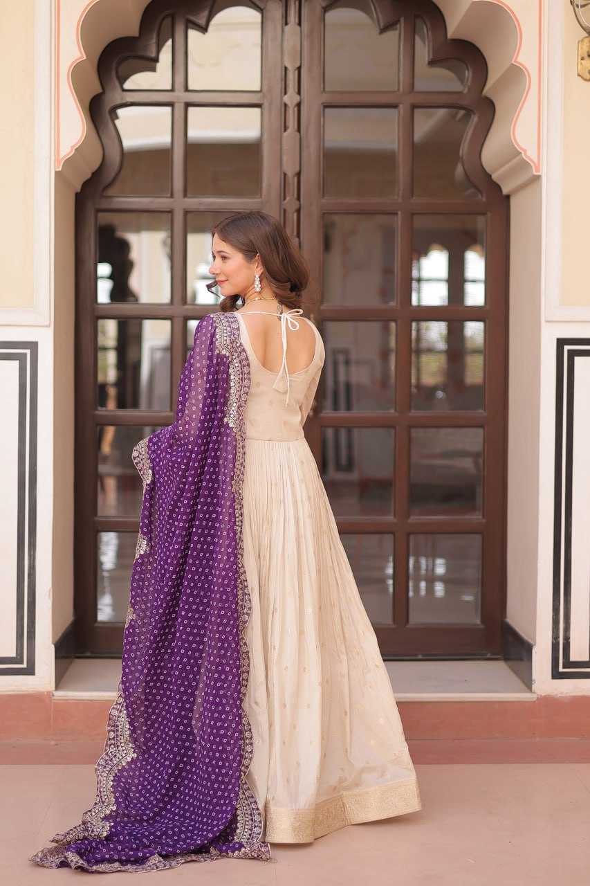 Ynf Jacquard KESH491 9249 Gowns Wedding Collections Festive Collections Wholesale Printed Gowns Embroidered Gown Gown With Dupatta Manufacturer