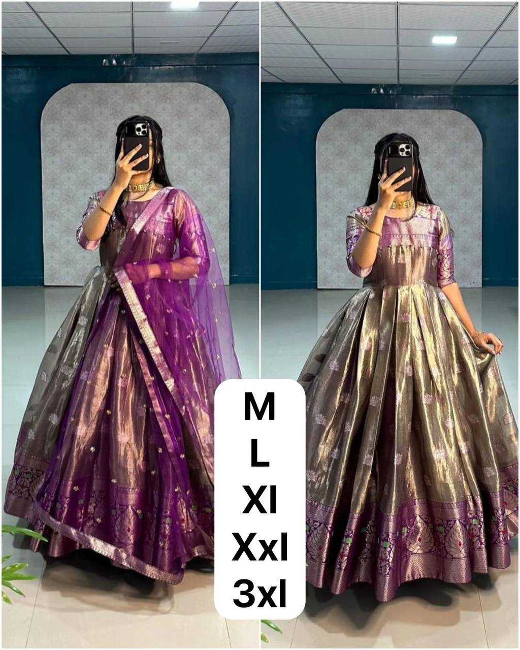 Ynf Jacquard KESH544 215 Gowns Wholesale Fancy Gowns Anarkali Gown Party Wear Gowns Manufacturer