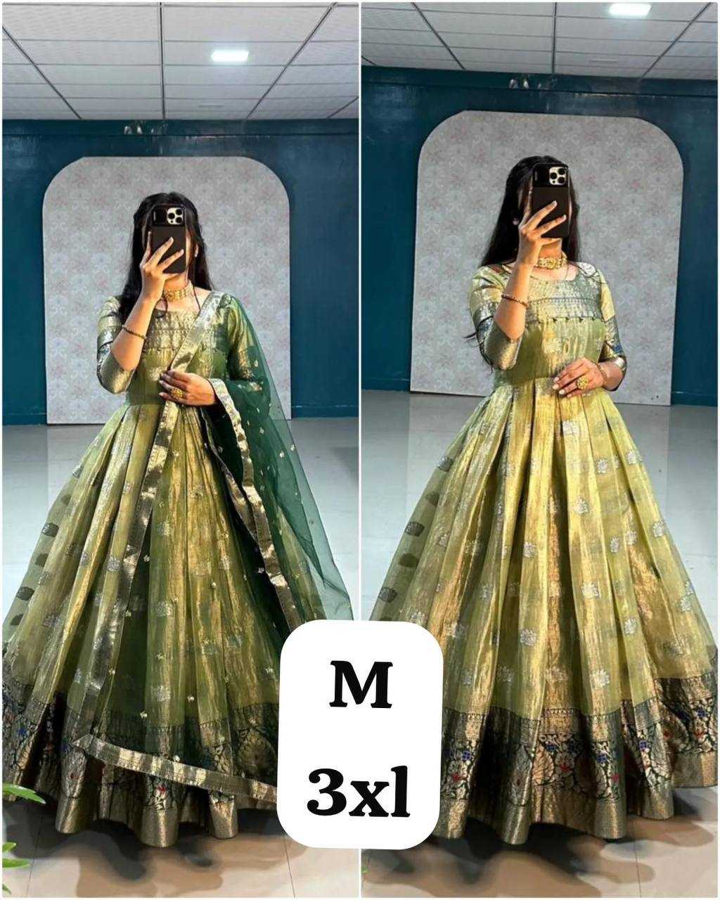 Ynf Jacquard KESH544 215 Gowns Wholesale Fancy Gowns Anarkali Gown Party Wear Gowns Manufacturer