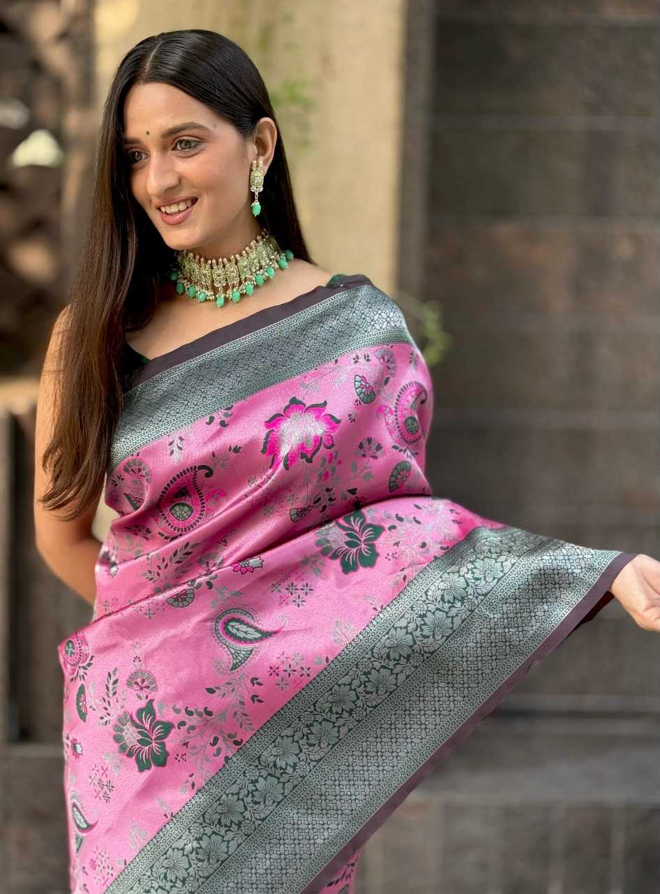 Ynf Jacquard RIN113 4272-ROSHNI Sarees Wholesale Designer Sarees Jacquard Saree Traditional Sarees Manufacturer