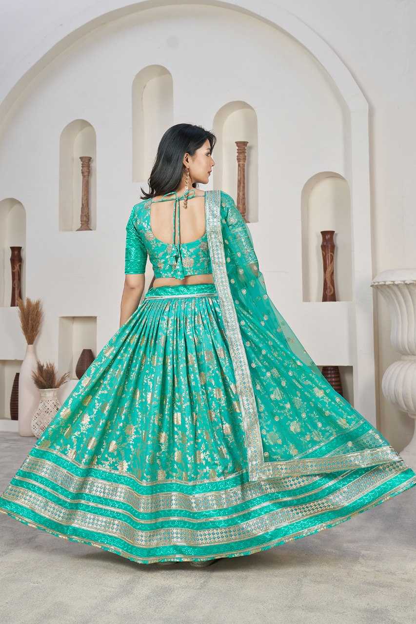 Ynf Jacquard RIN227 1016 Lehengas Wholesale Embroidered Lehenga Zari Work Lehenga Sequins Lehenga Manufacturer