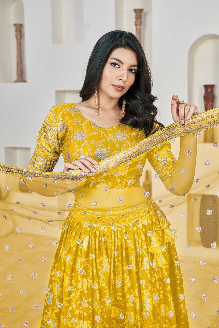 Ynf Jacquard RIN227 1018 Lehengas Wedding Collections Wholesale Designer Lehenga Lehenga For Haldi Manufacturer