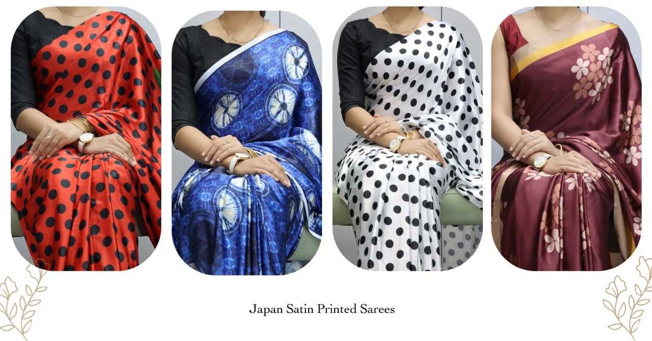 Ynf Japan Sartin RIN119 1207 Sarees Wholesale Printed Sarees Crape Satin Sarees Satin Sarees Manufacturer