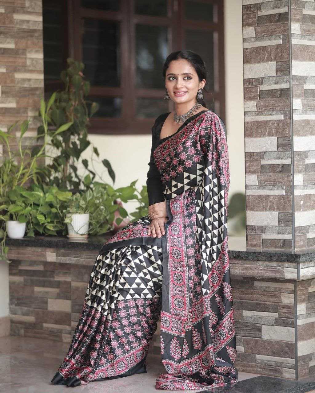 Ynf Japan Sartin RIN207 2251 Sarees Wholesale Printed Sarees Silk Sarees Office Wear Sarees Manufacturer