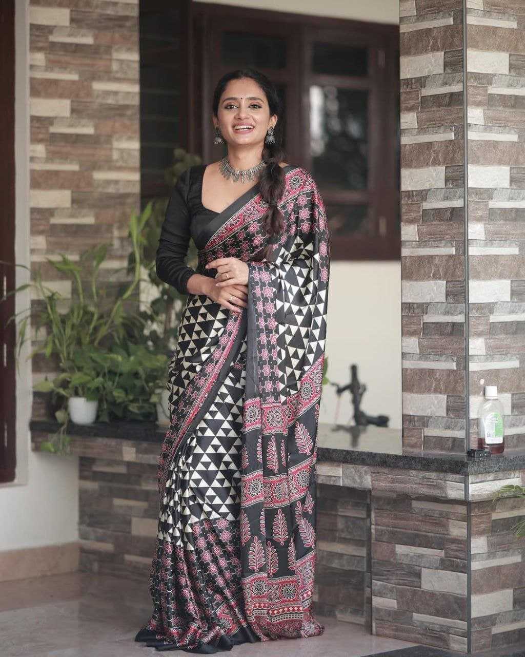 Ynf Japan Sartin RIN207 2251 Sarees Wholesale Printed Sarees Silk Sarees Office Wear Sarees Manufacturer