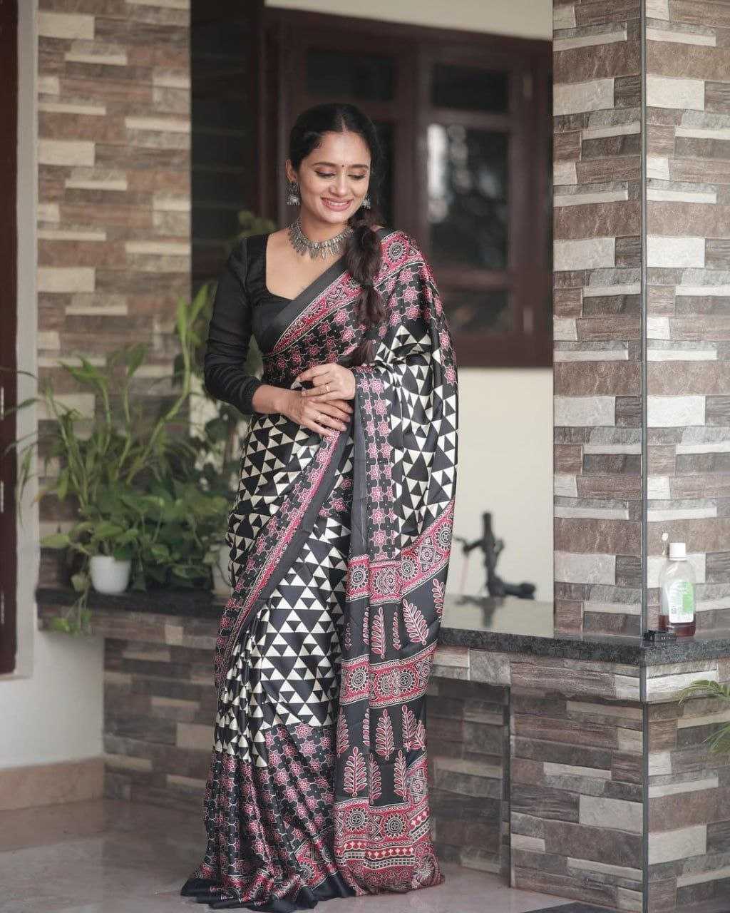 Ynf Japan Sartin RIN207 2251 Sarees Wholesale Printed Sarees Silk Sarees Office Wear Sarees Manufacturer