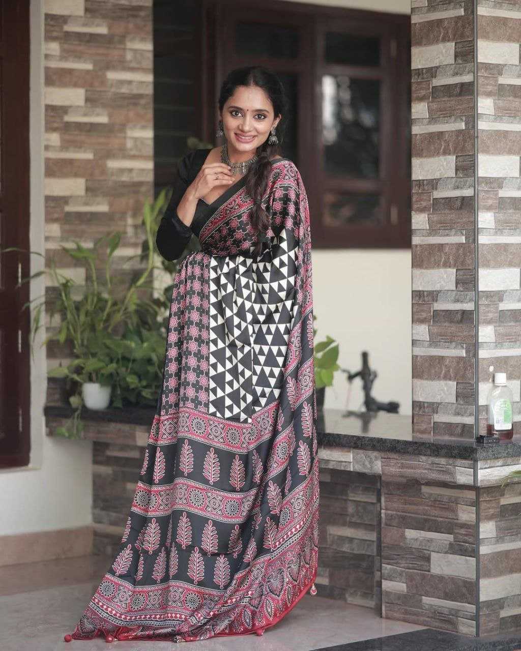 Ynf Japan Sartin RIN207 2251 Sarees Wholesale Printed Sarees Silk Sarees Office Wear Sarees Manufacturer