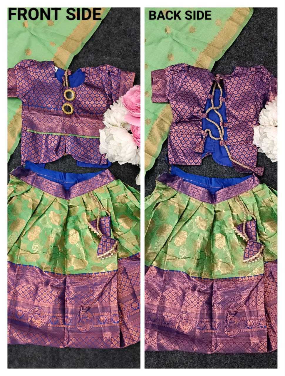 Ynf Jequard Silk RIN204 SIS Kids Wear Wholesale Kids Lehenga Choli Manufacturer