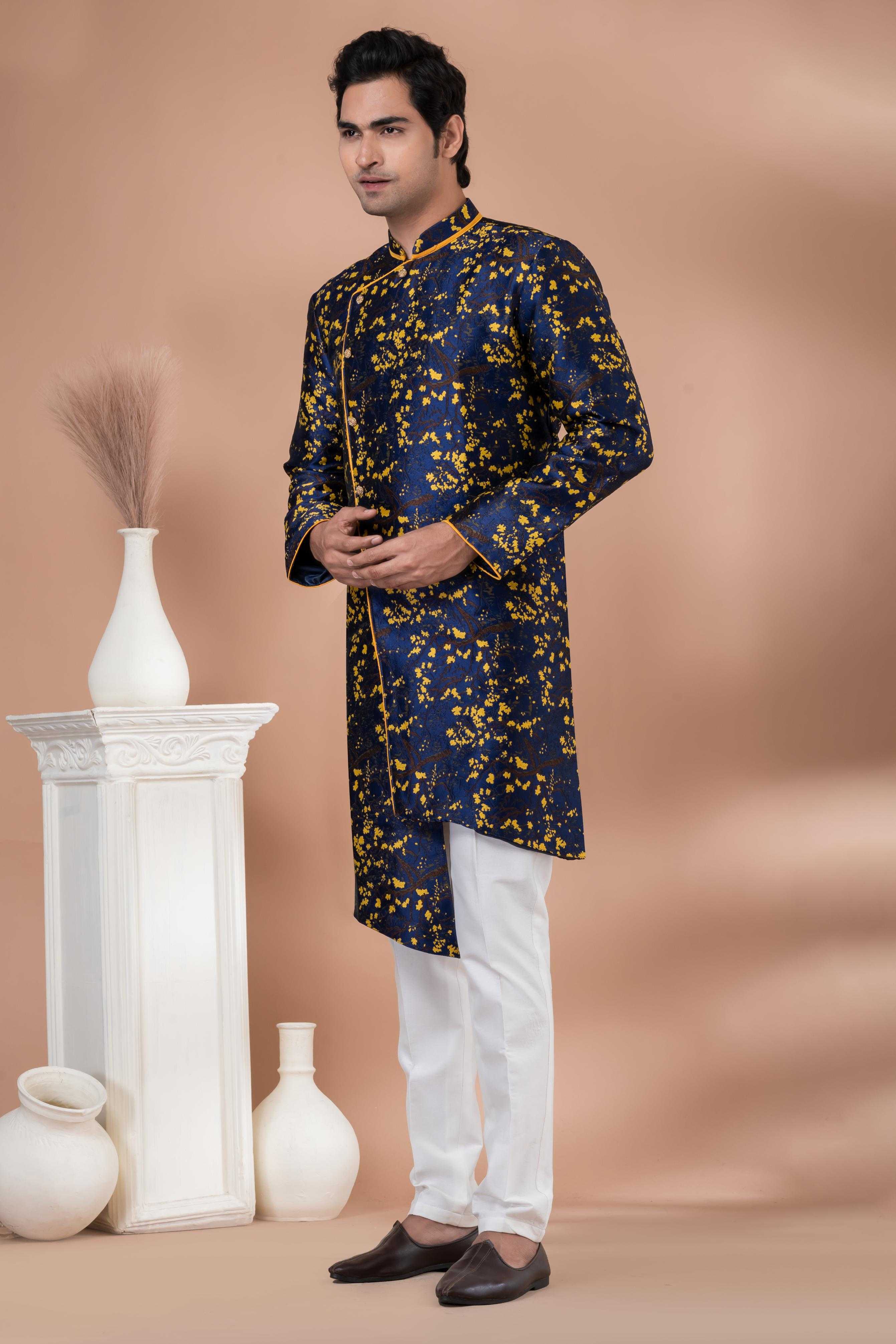 Ynf Jequard Silk RIN223 1707 Mens Wear Wholesale Kurta Set with Jacket Designer Ethnic Set Indo Western Manufacturer