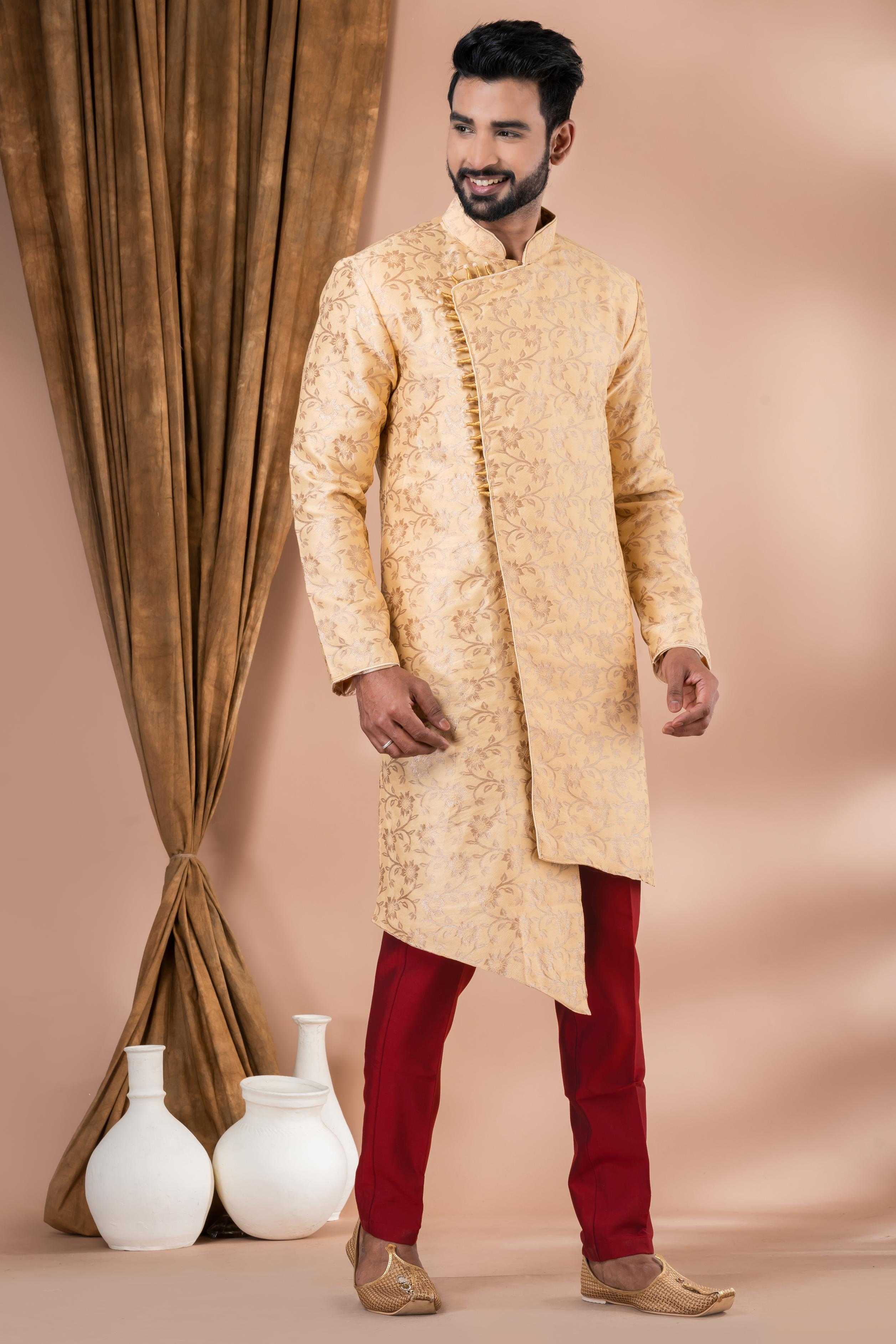 Ynf Jequard Silk RIN223 1710 Mens Wear Wholesale Kurta Set with Jacket Designer Ethnic Set Indo Western Manufacturer