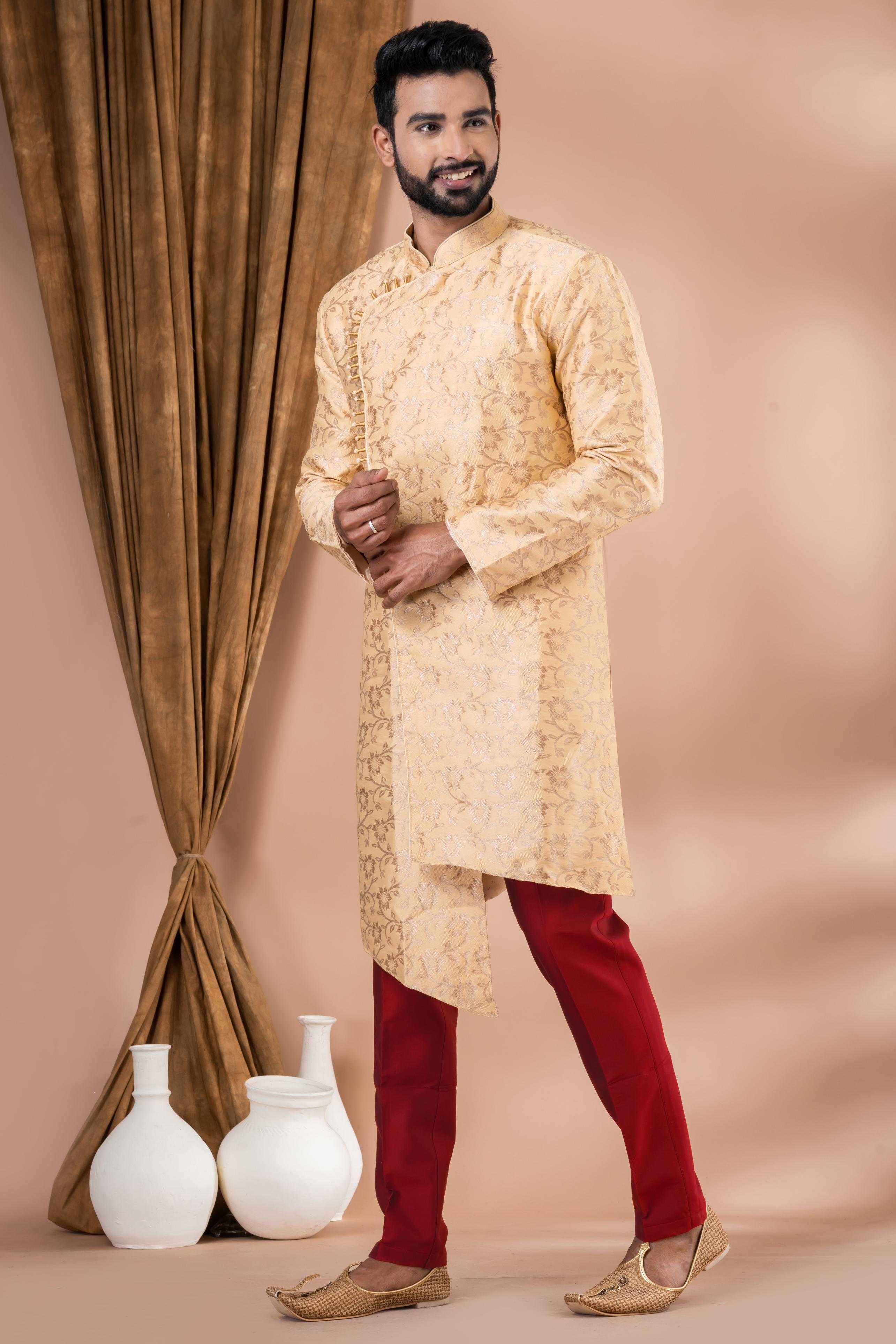 Ynf Jequard Silk RIN223 1710 Mens Wear Wholesale Kurta Set with Jacket Designer Ethnic Set Indo Western Manufacturer