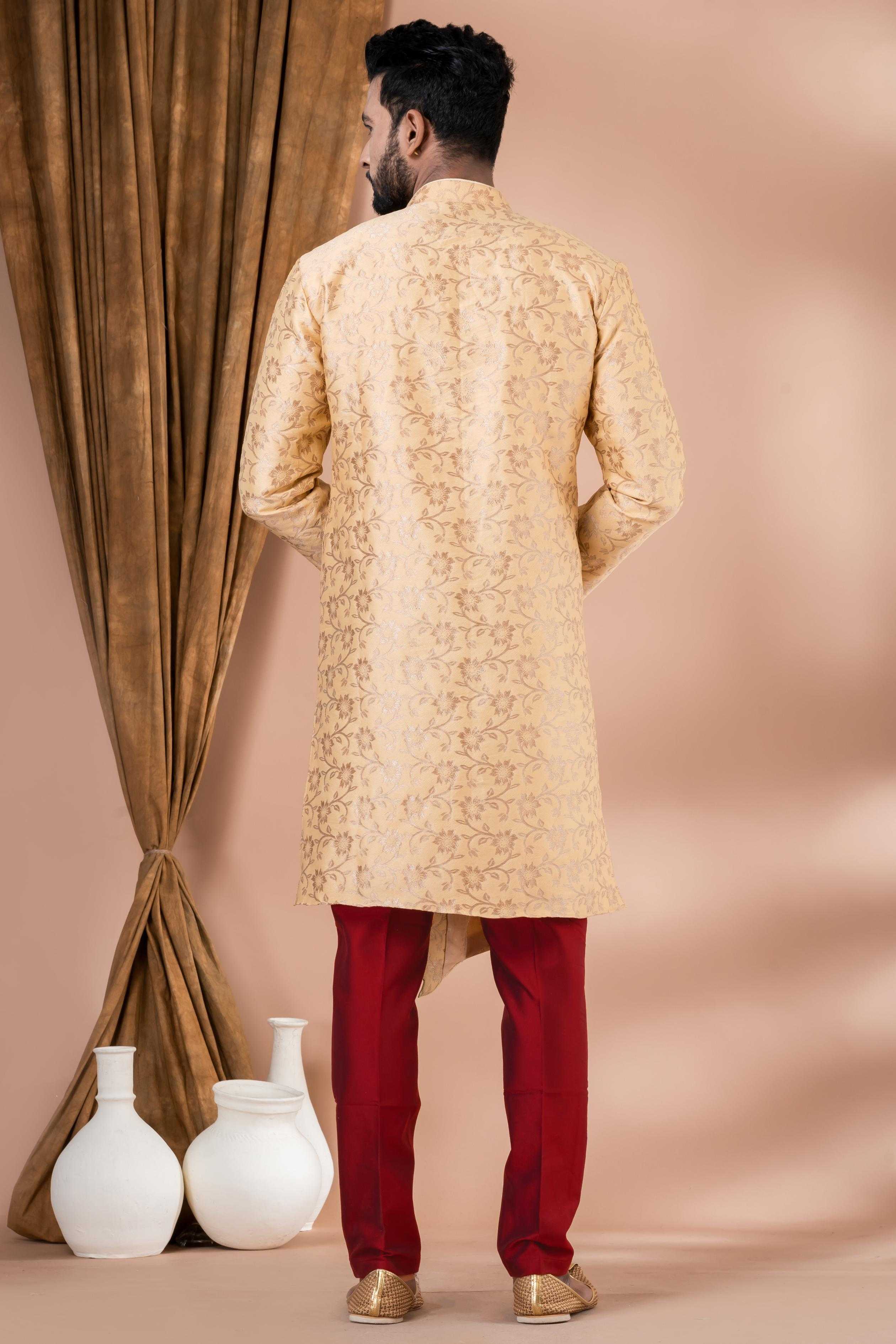 Ynf Jequard Silk RIN223 1710 Mens Wear Wholesale Kurta Set with Jacket Designer Ethnic Set Indo Western Manufacturer