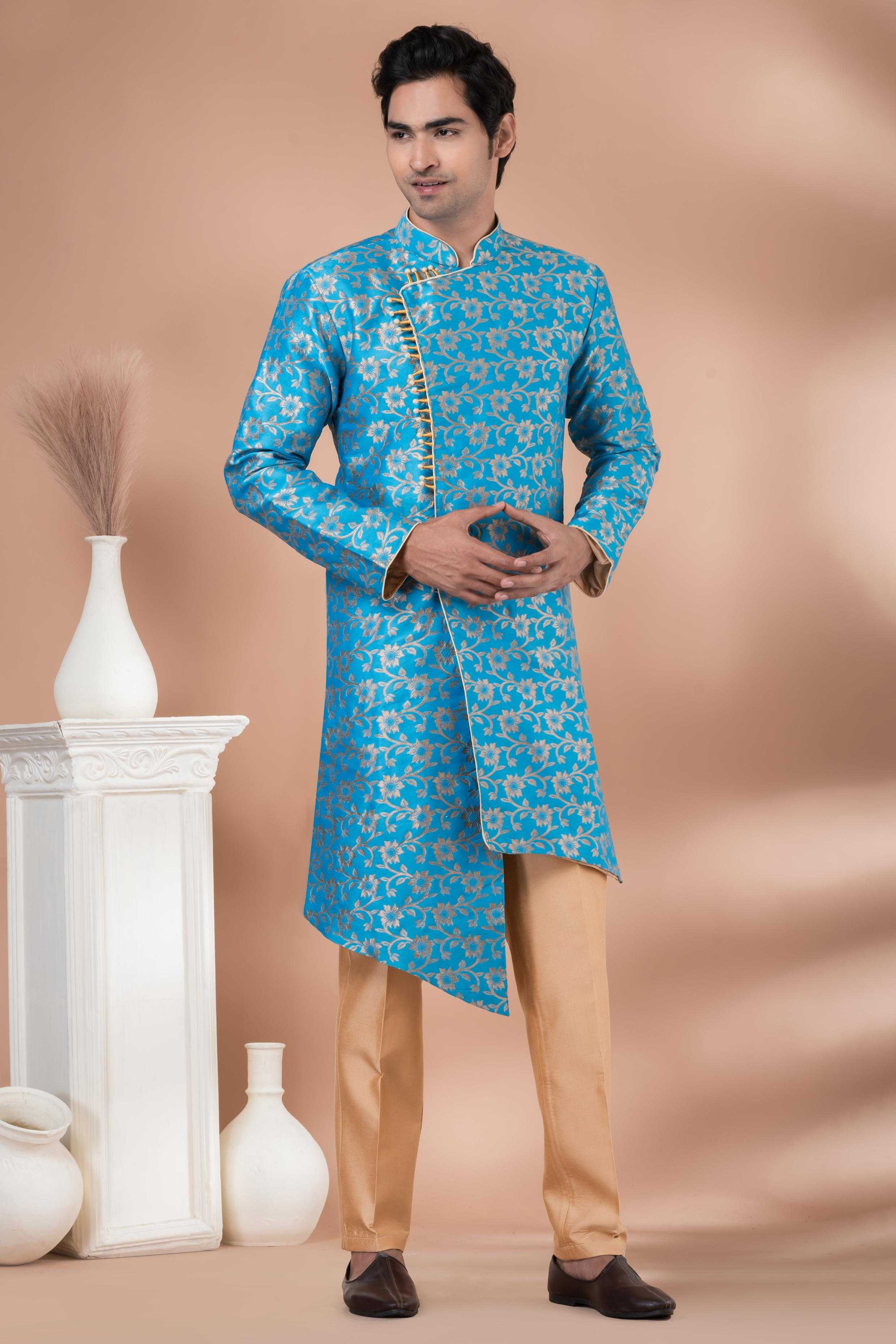 Ynf Jequard Silk RIN223 1711 Mens Wear Wholesale Kurta Set with Jacket Designer Ethnic Set Indo Western Manufacturer