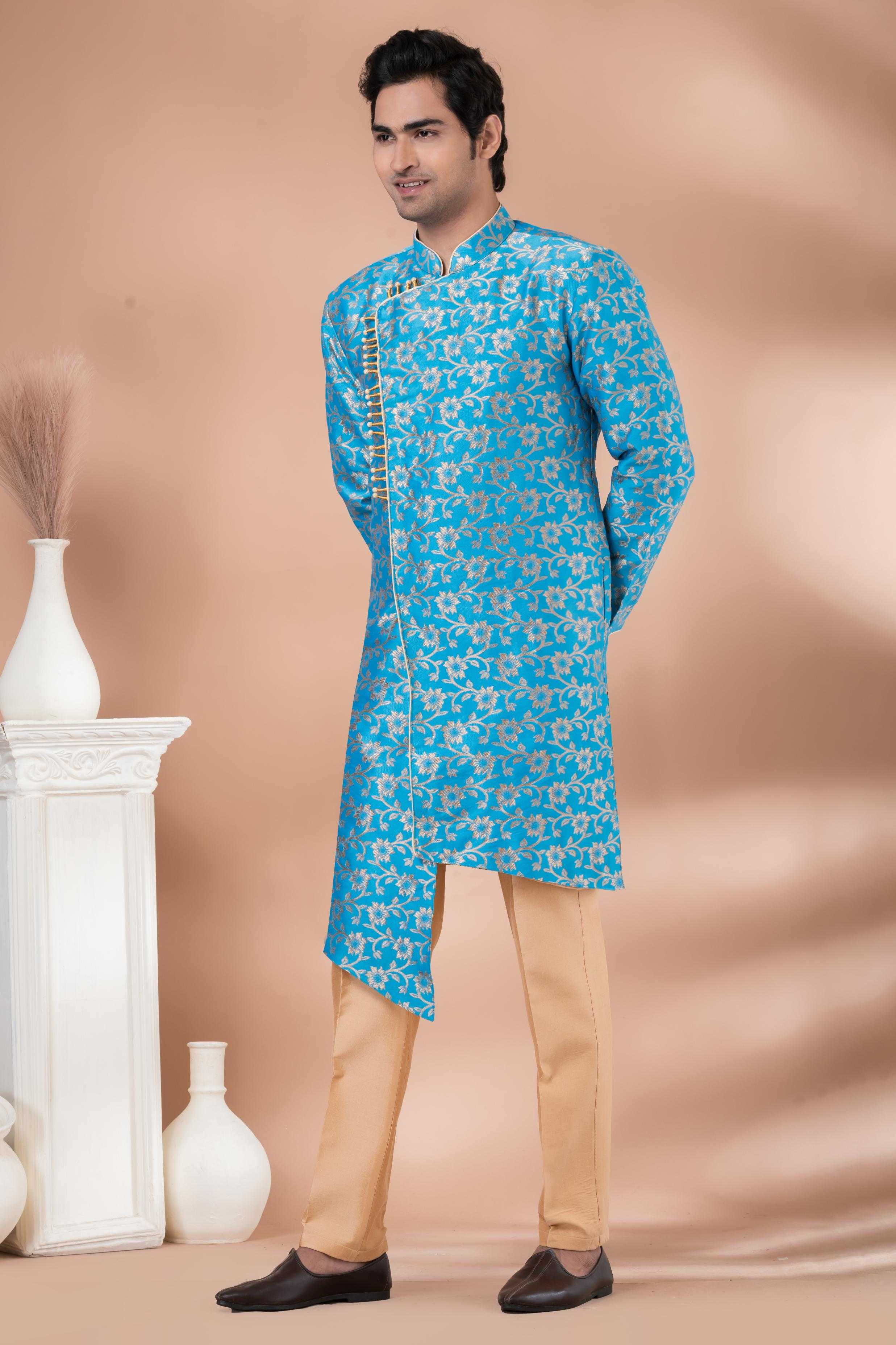 Ynf Jequard Silk RIN223 1711 Mens Wear Wholesale Kurta Set with Jacket Designer Ethnic Set Indo Western Manufacturer