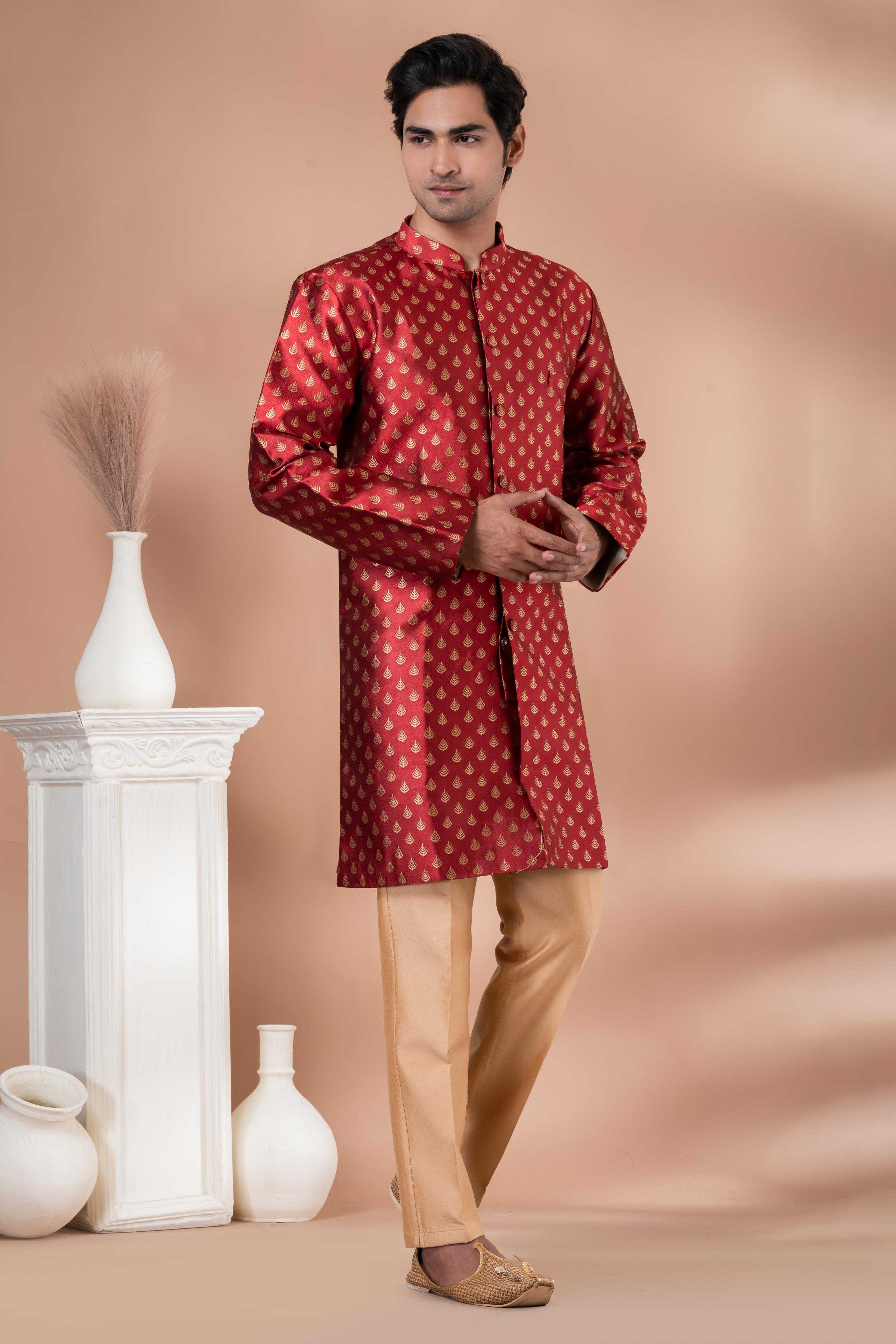 Ynf Jequard Silk RIN223 1713 Mens Wear Wholesale Kurta Set with Jacket Designer Ethnic Set Indo Western Manufacturer