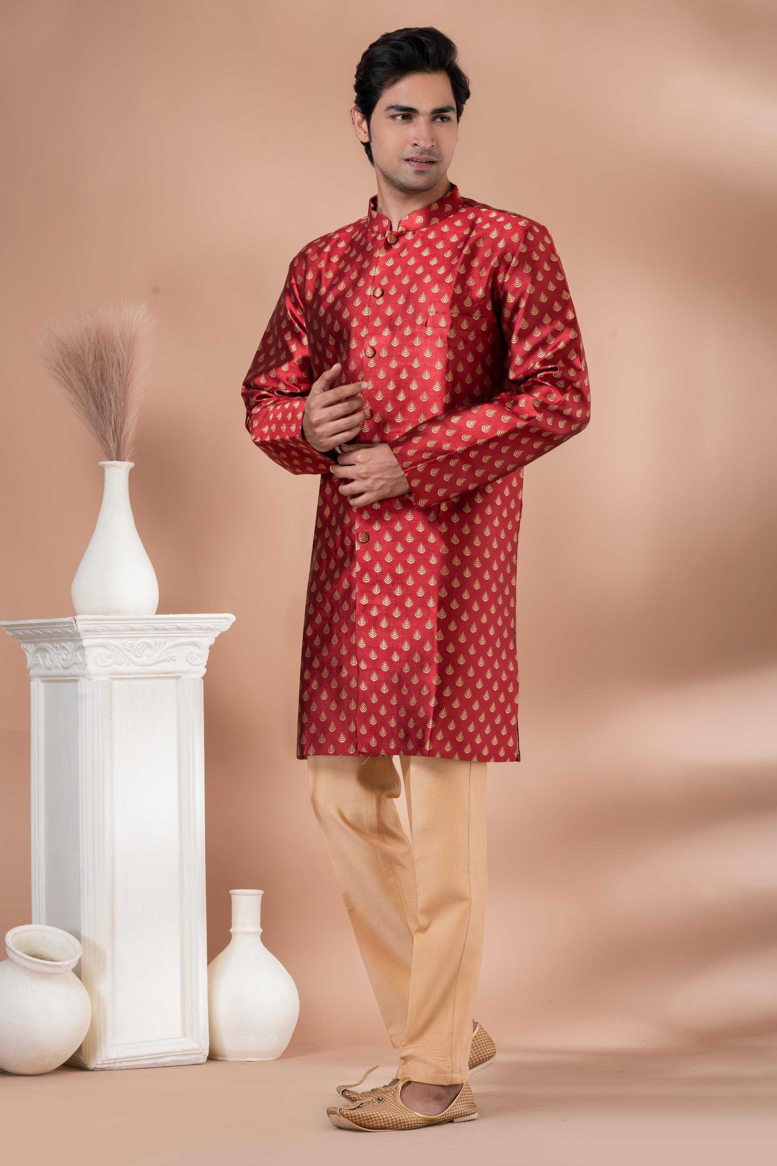 Ynf Jequard Silk RIN223 1713 Mens Wear Wholesale Kurta Set with Jacket Designer Ethnic Set Indo Western Manufacturer