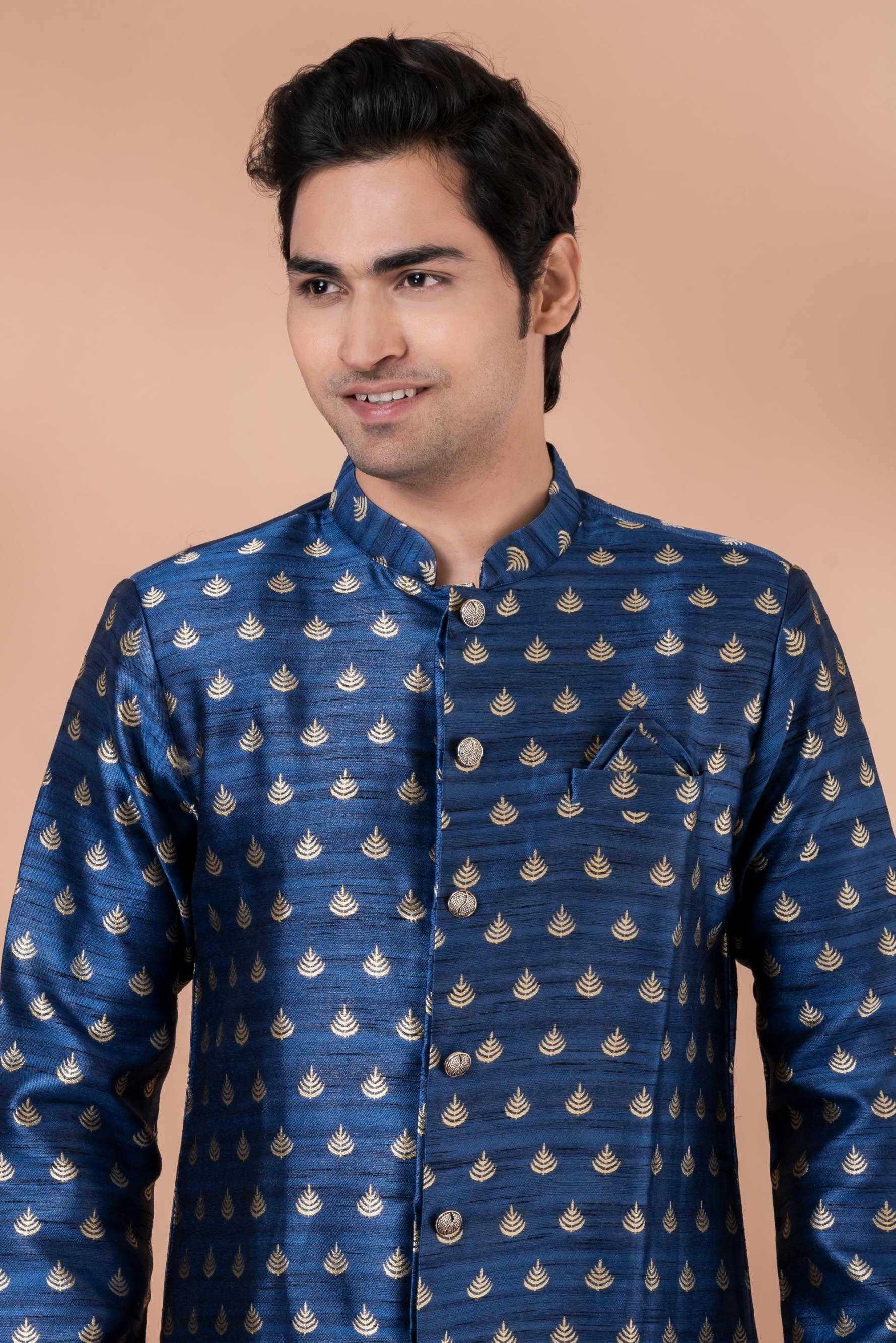 Ynf Jequard Silk RIN223 1715 Mens Wear Wholesale Kurta Set with Jacket Designer Ethnic Set Indo Western Manufacturer