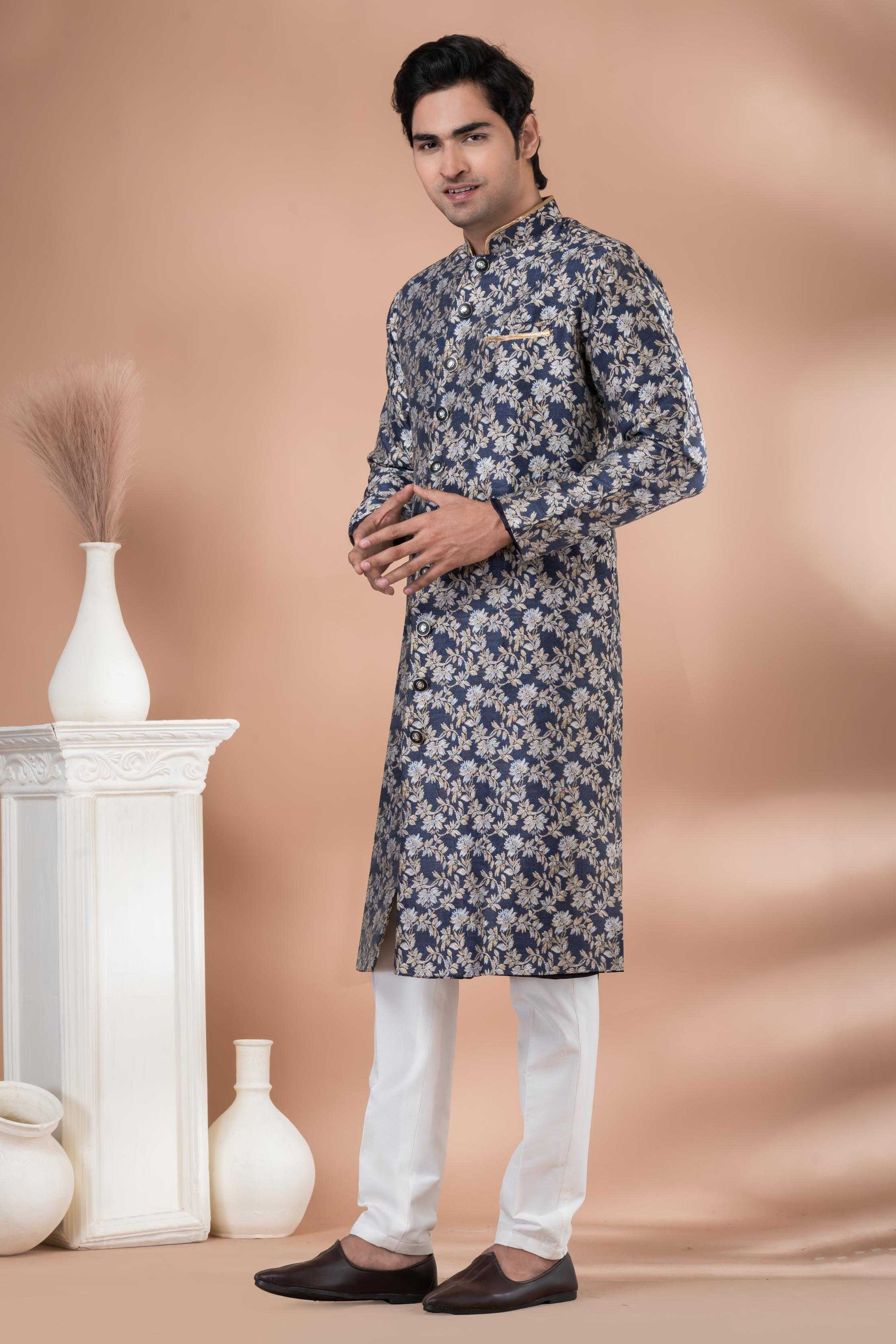 Ynf Jequard Silk RIN223 1716 Mens Wear Wholesale Kurta Set with Jacket Designer Ethnic Set Indo Western Manufacturer