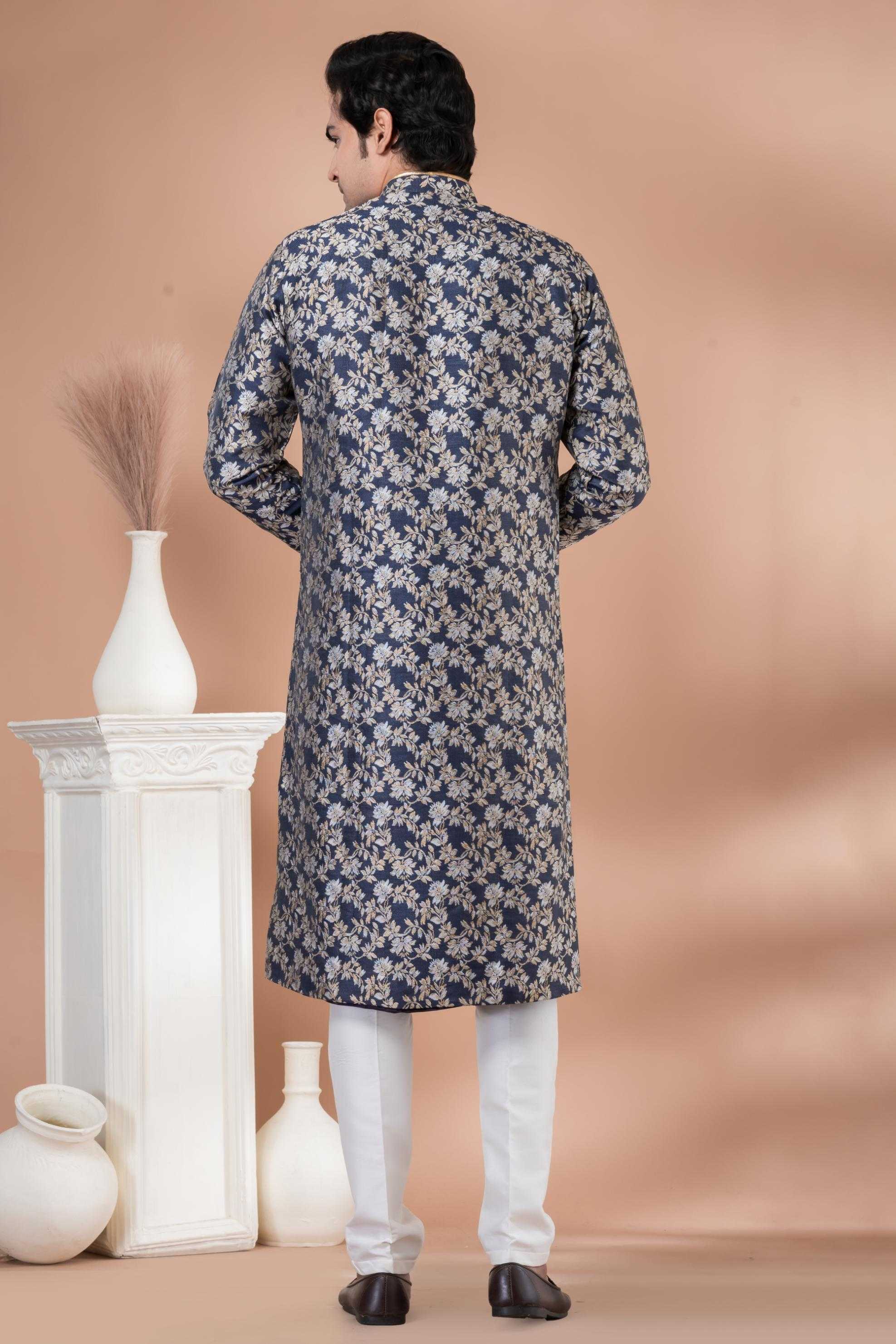 Ynf Jequard Silk RIN223 1716 Mens Wear Wholesale Kurta Set with Jacket Designer Ethnic Set Indo Western Manufacturer