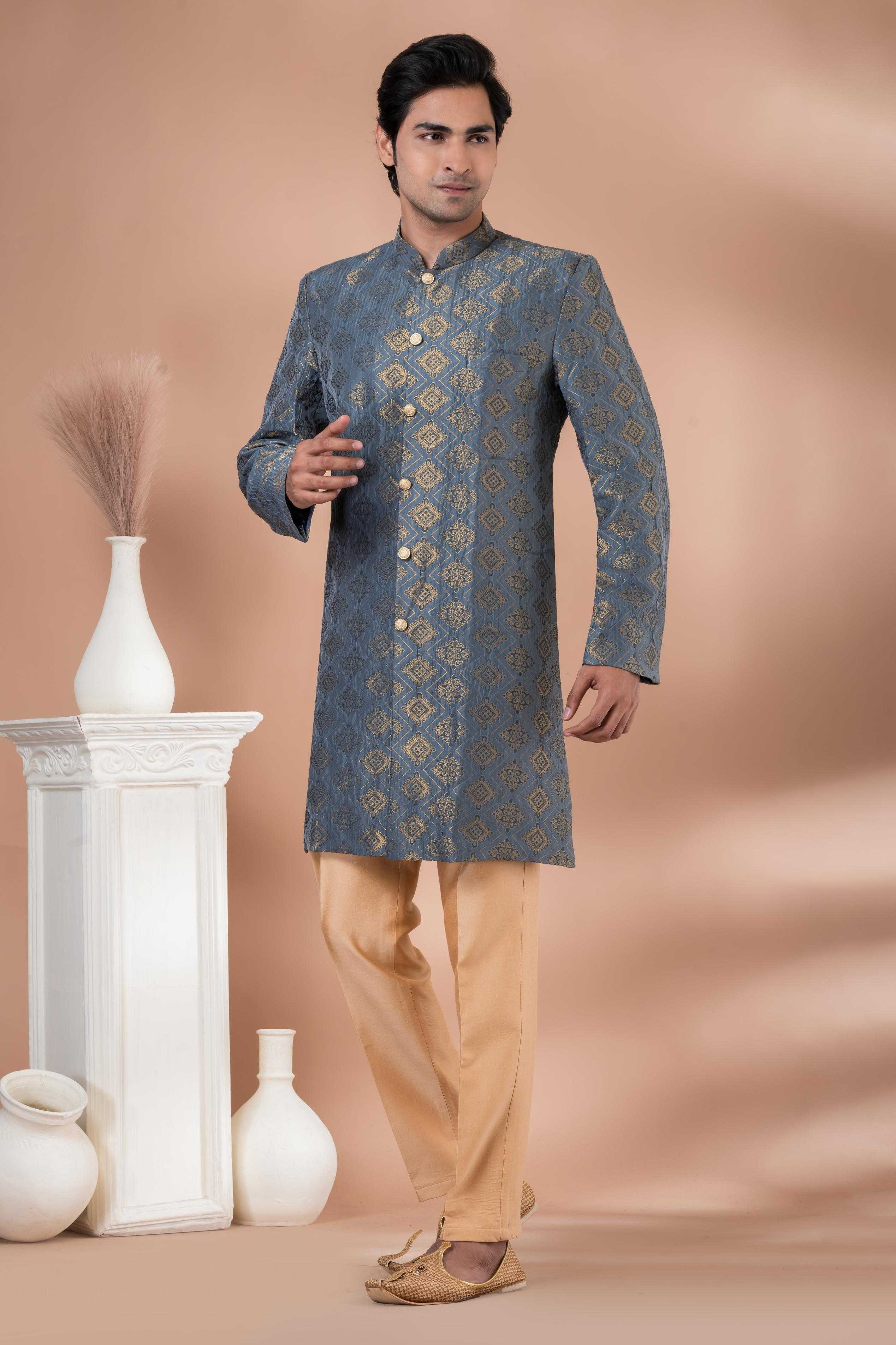 Ynf Jequard Silk RIN223 1718 Mens Wear Wholesale Kurta Set with Jacket Designer Ethnic Set Indo Western Manufacturer