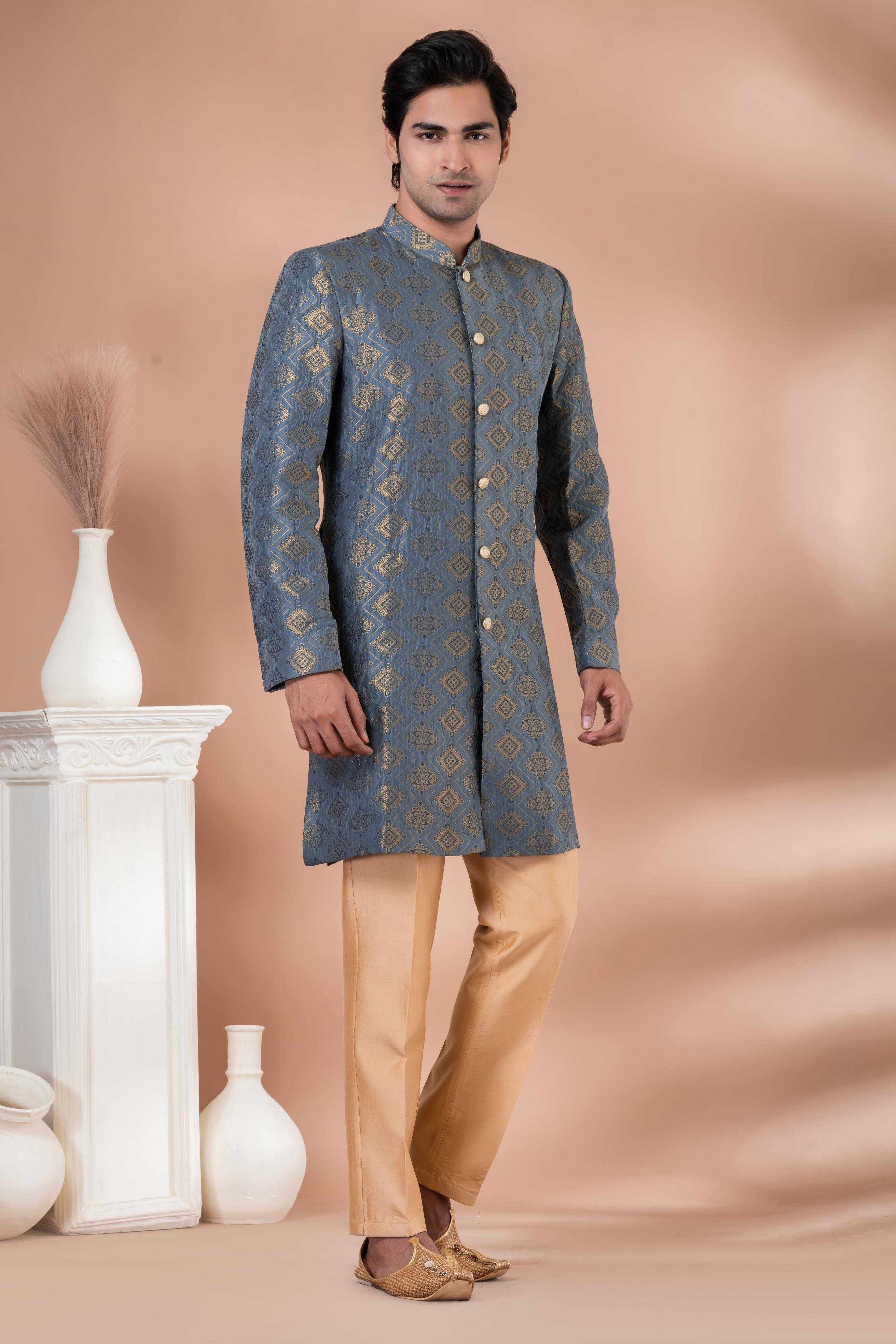 Ynf Jequard Silk RIN223 1718 Mens Wear Wholesale Kurta Set with Jacket Designer Ethnic Set Indo Western Manufacturer