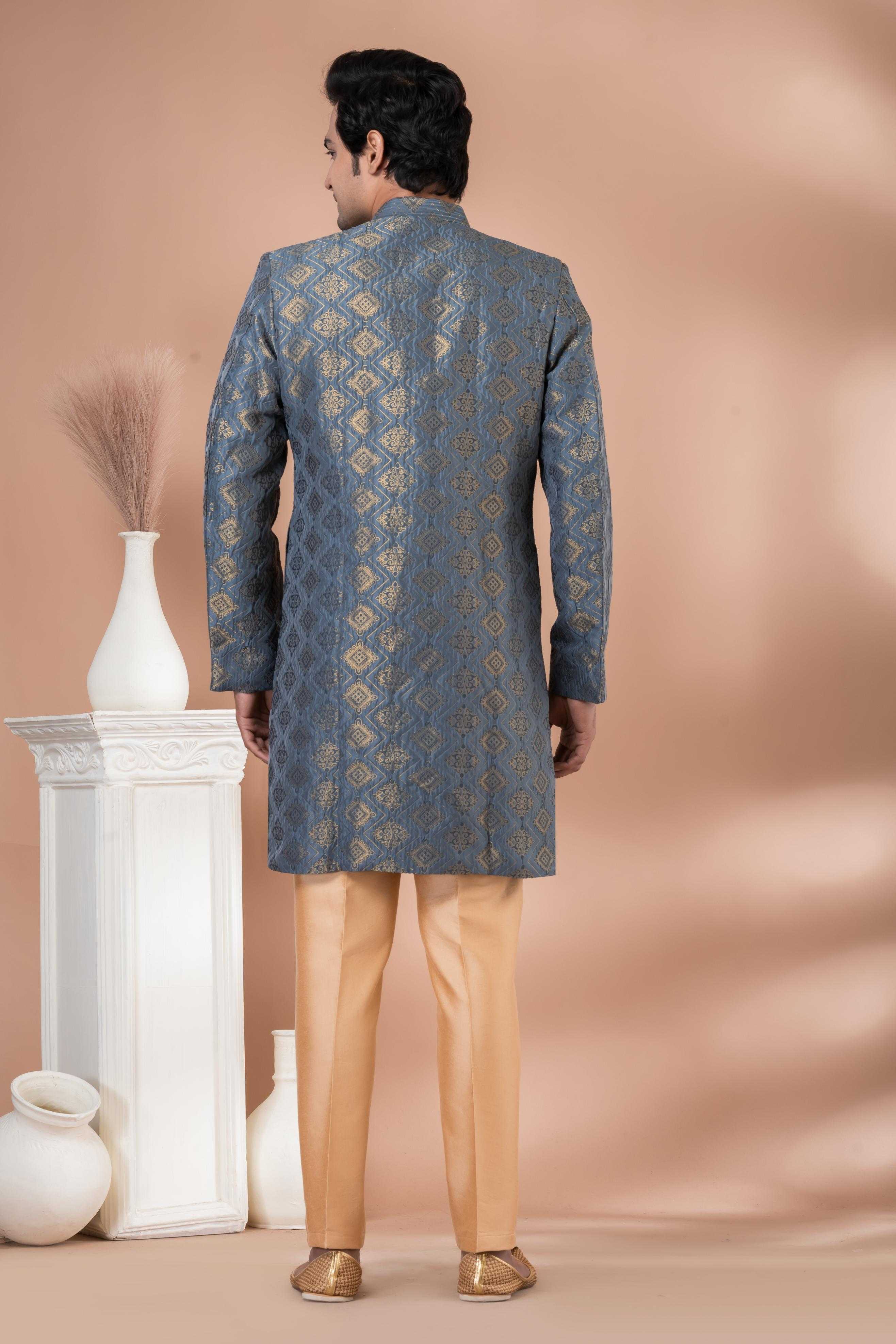 Ynf Jequard Silk RIN223 1718 Mens Wear Wholesale Kurta Set with Jacket Designer Ethnic Set Indo Western Manufacturer