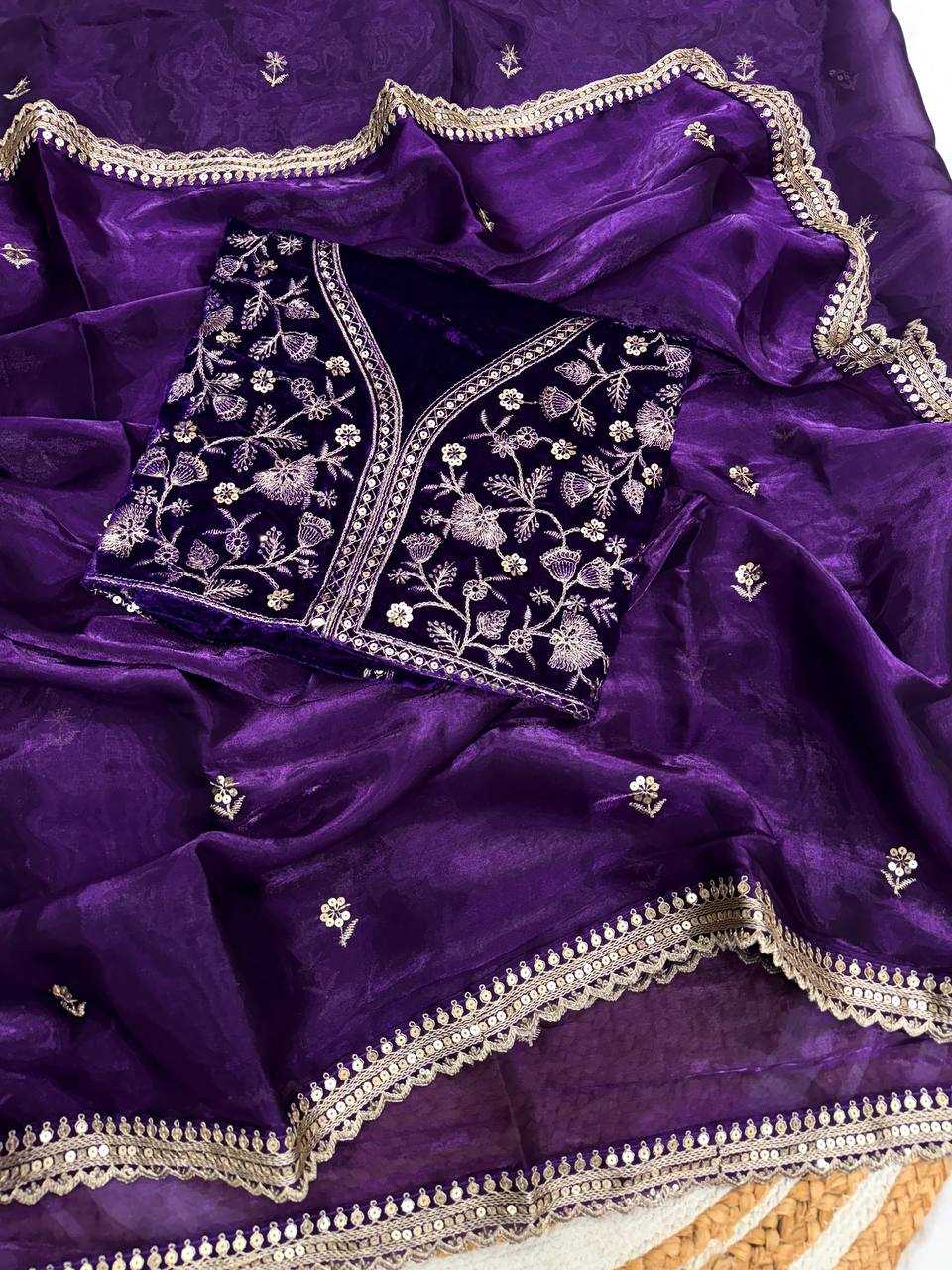 Ynf Jimmy Choo KESH151 5472 Sarees Wholesale Designer Sarees Jimmy Choo Sarees Embroidered Sarees Manufacturer