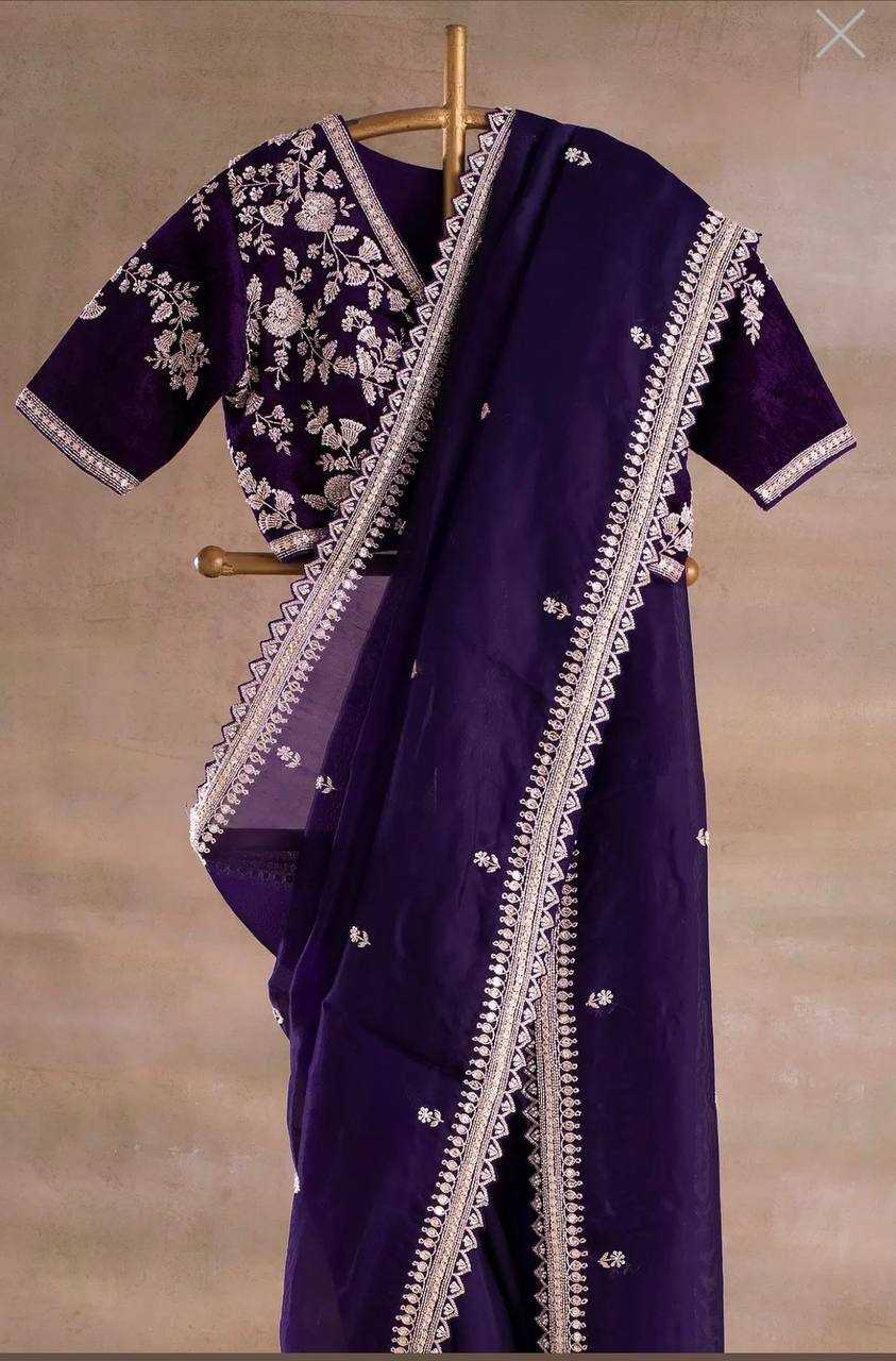 Ynf Jimmy Choo KESH151 5472 Sarees Wholesale Designer Sarees Jimmy Choo Sarees Embroidered Sarees Manufacturer